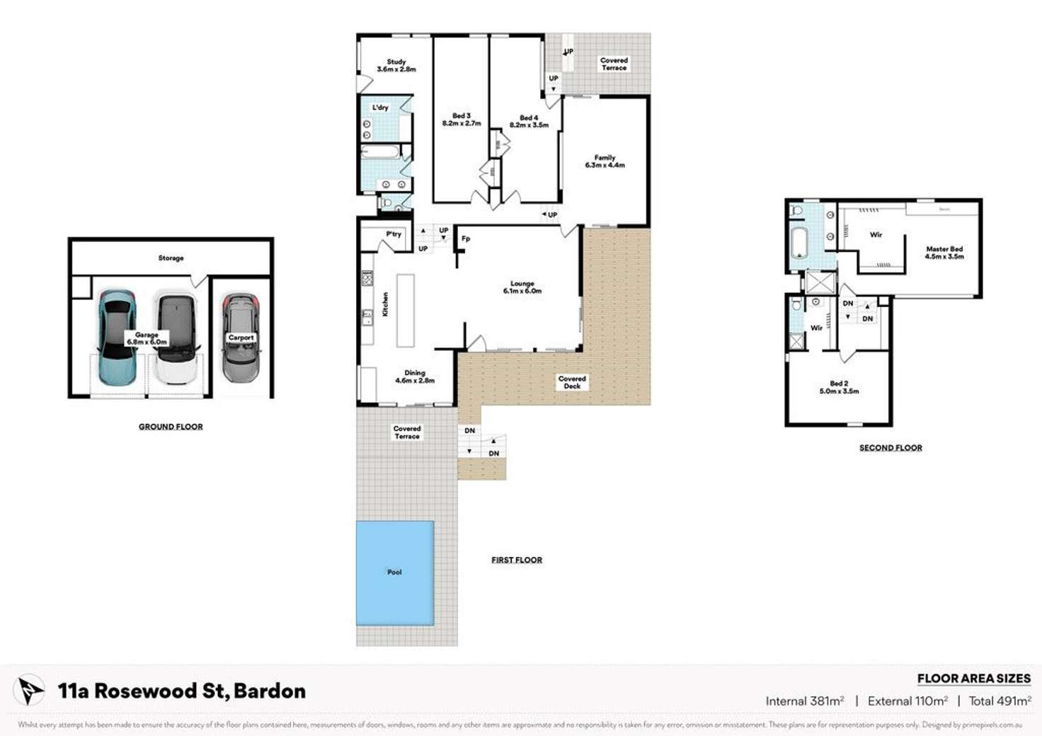 Floorplan of Homely house listing, 11A Rosewood Street, Bardon QLD 4065