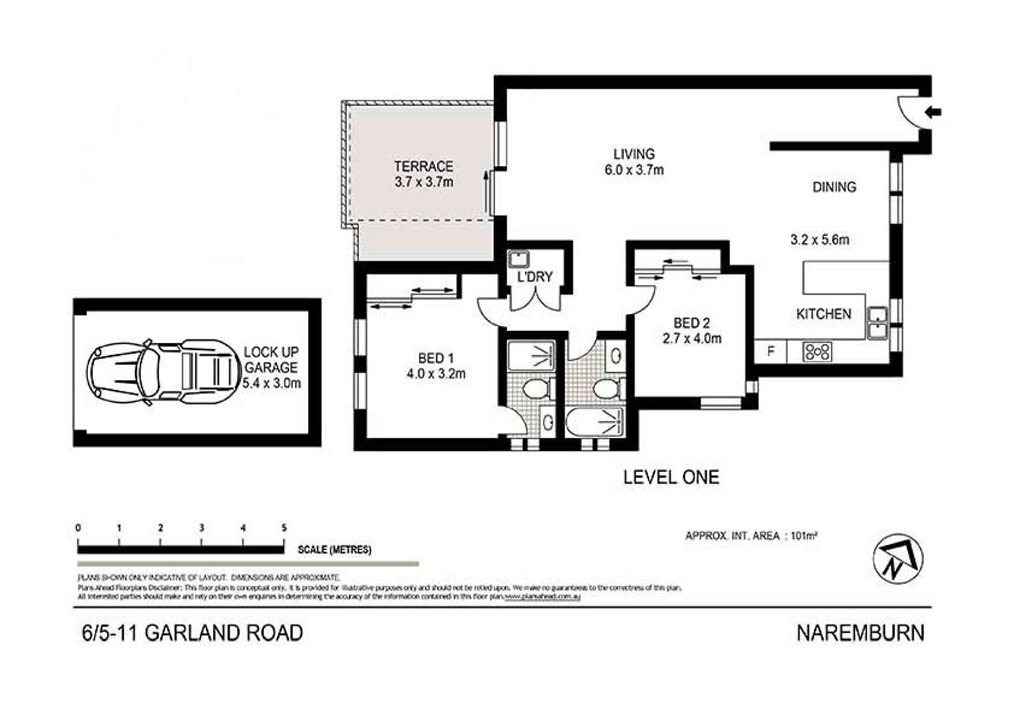 Floorplan of Homely unit listing, 6/5-11 Garland Road, Naremburn NSW 2065