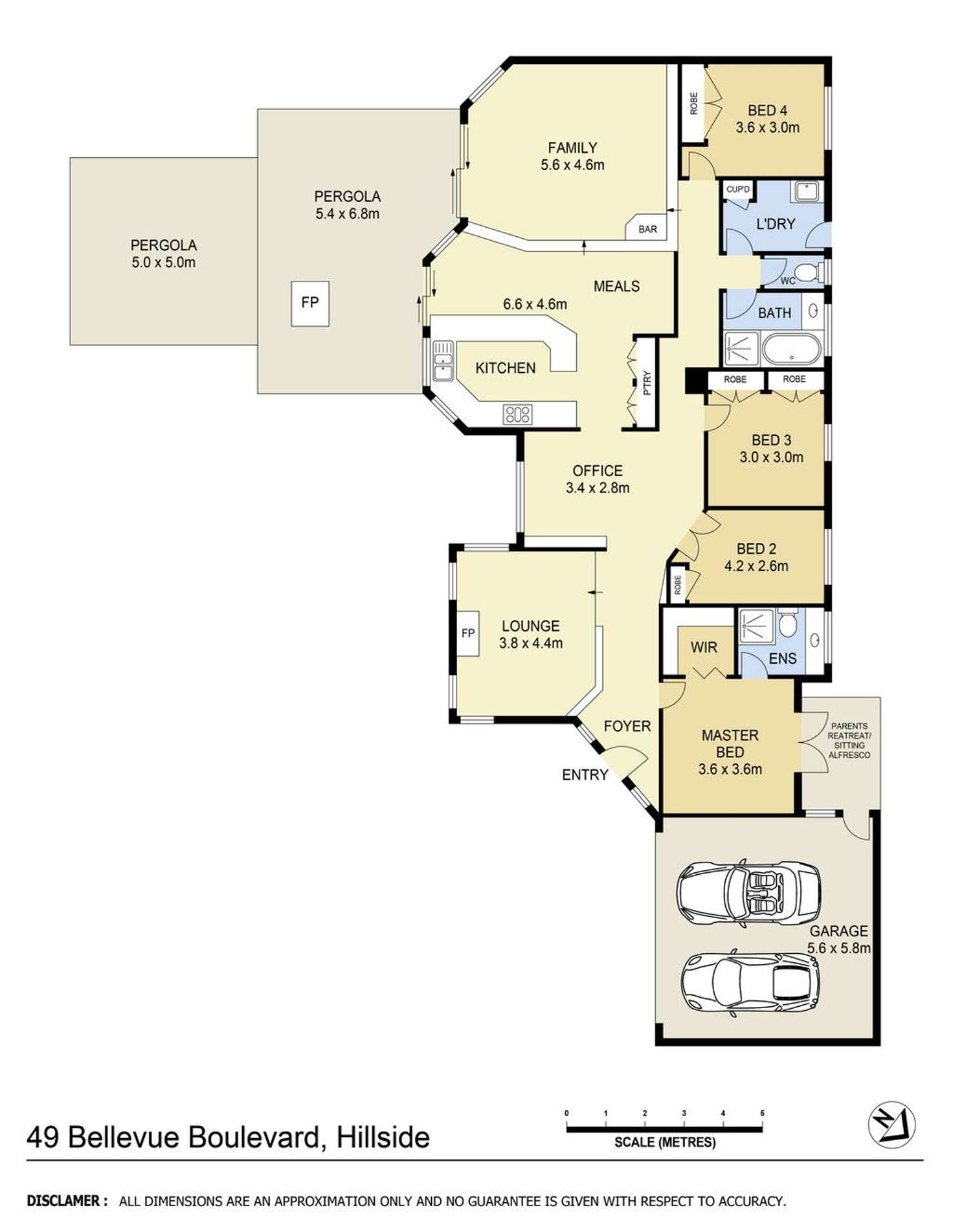Floorplan of Homely house listing, 49 Bellevue Boulevard, Hillside VIC 3037