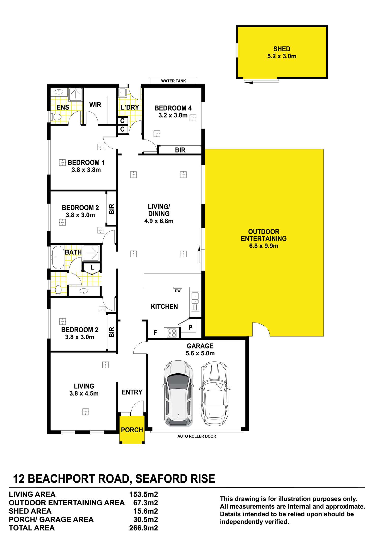 Floorplan of Homely house listing, 12 Beachport Road, Seaford Rise SA 5169
