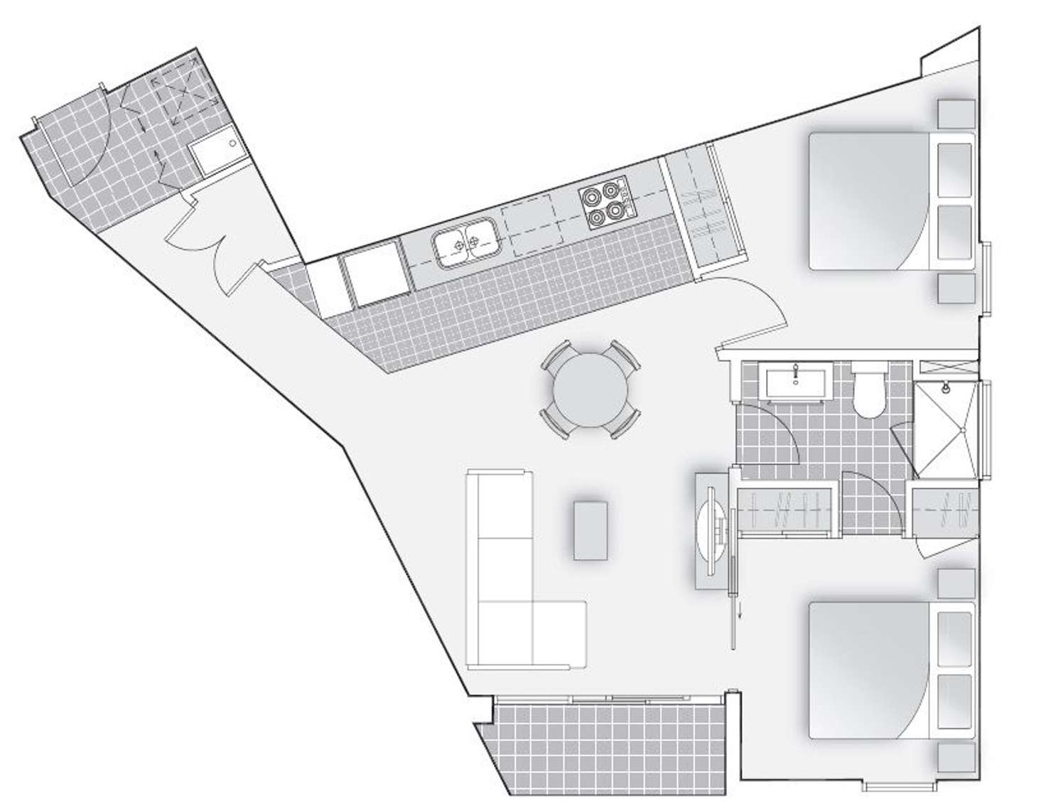 Floorplan of Homely apartment listing, 3311/283 City Road, Southbank VIC 3006
