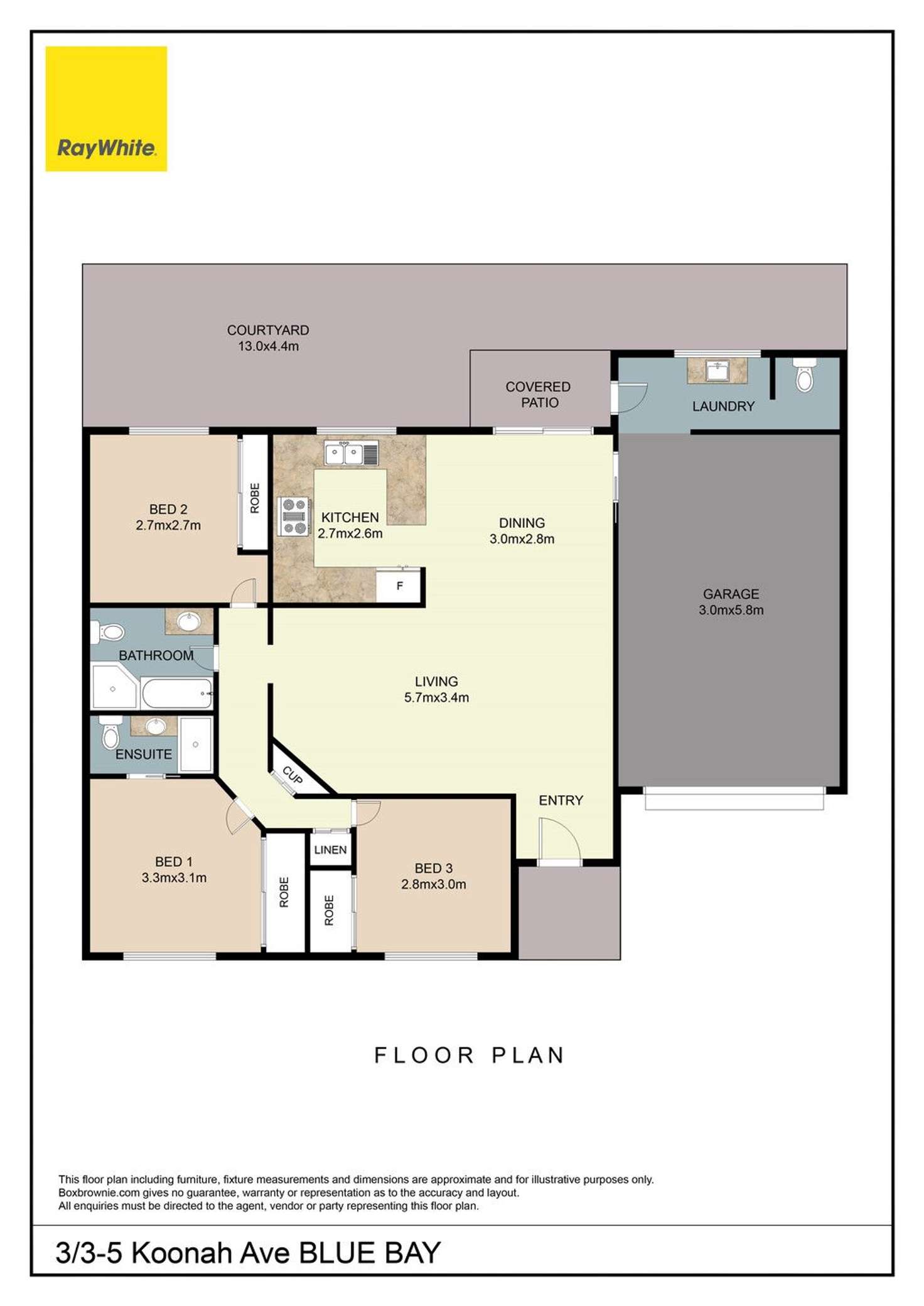 Floorplan of Homely villa listing, 3/3-5 Koonah Avenue, Blue Bay NSW 2261