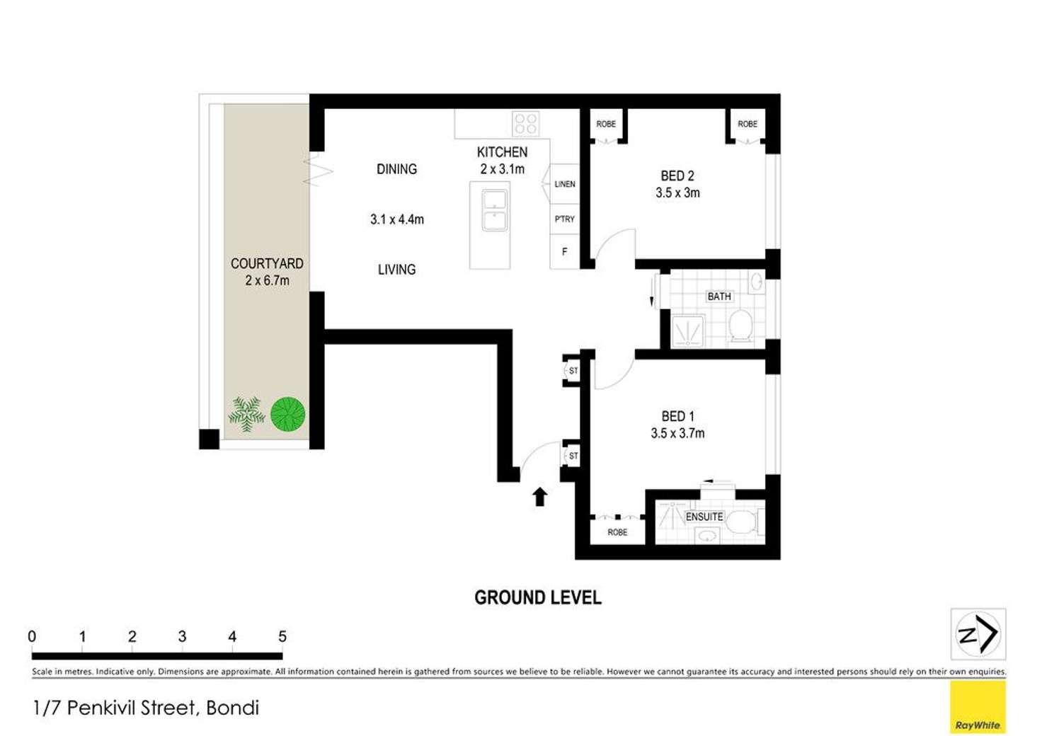 Floorplan of Homely apartment listing, 1/7 Penkivil Street, Bondi NSW 2026