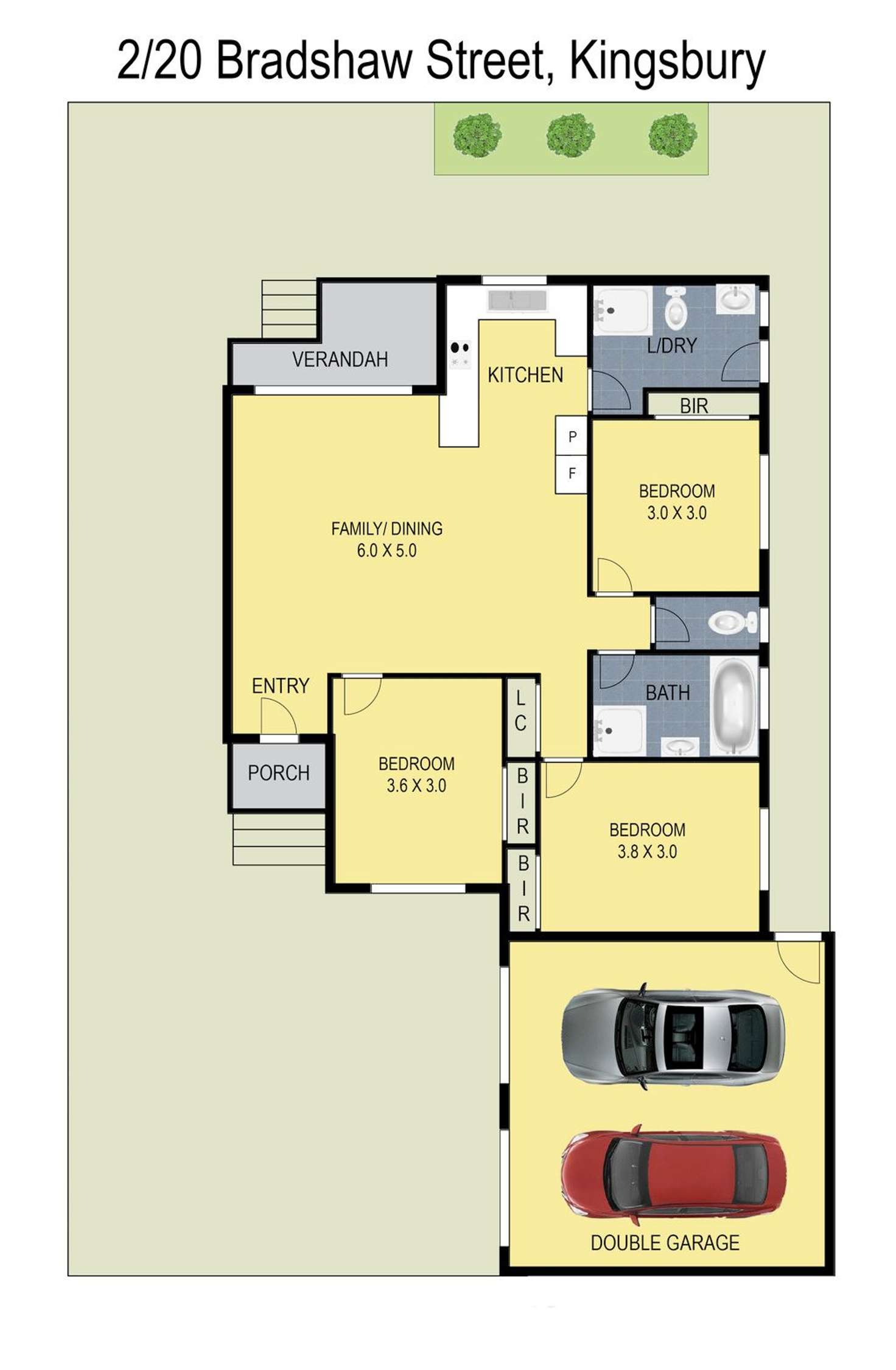 Floorplan of Homely house listing, 2/20 Bradshaw Street, Kingsbury VIC 3083