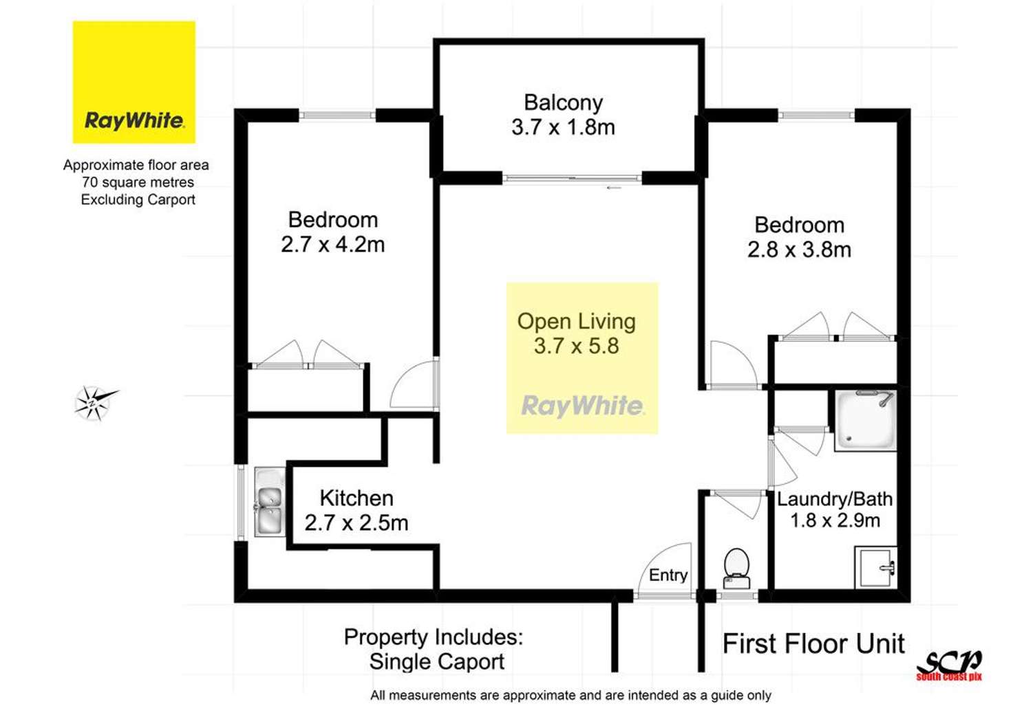 Floorplan of Homely unit listing, 22/5 Crag Road, Batehaven NSW 2536
