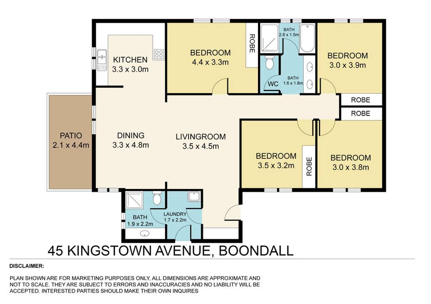 Floorplan of Homely house listing, 45 Kingstown Avenue, Boondall QLD 4034