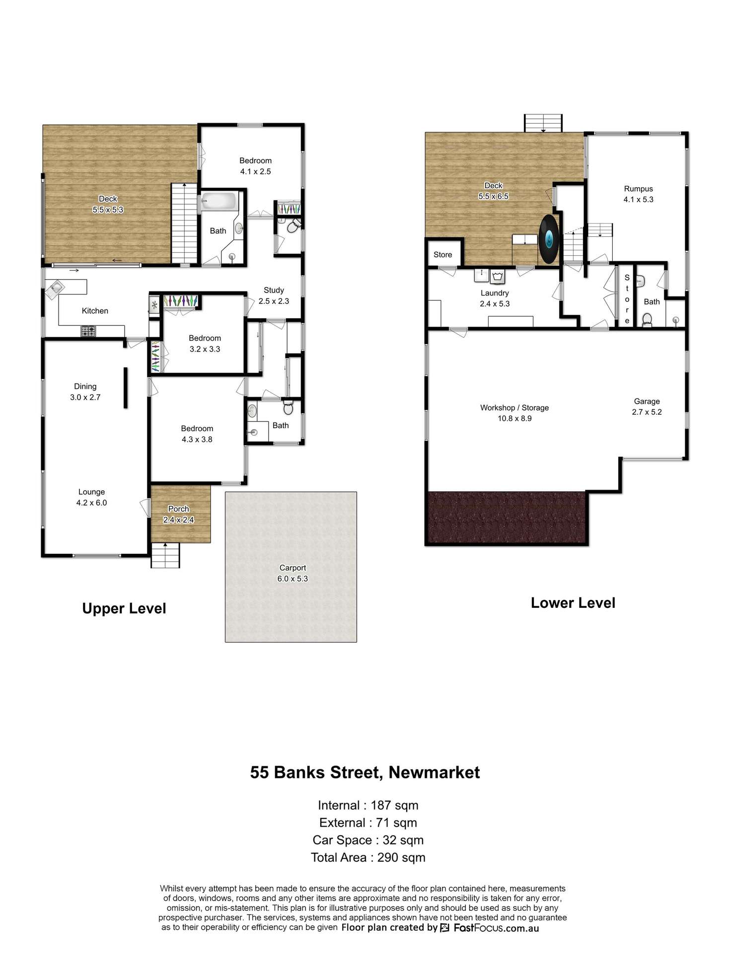 Floorplan of Homely house listing, 55 Banks Street, Newmarket QLD 4051