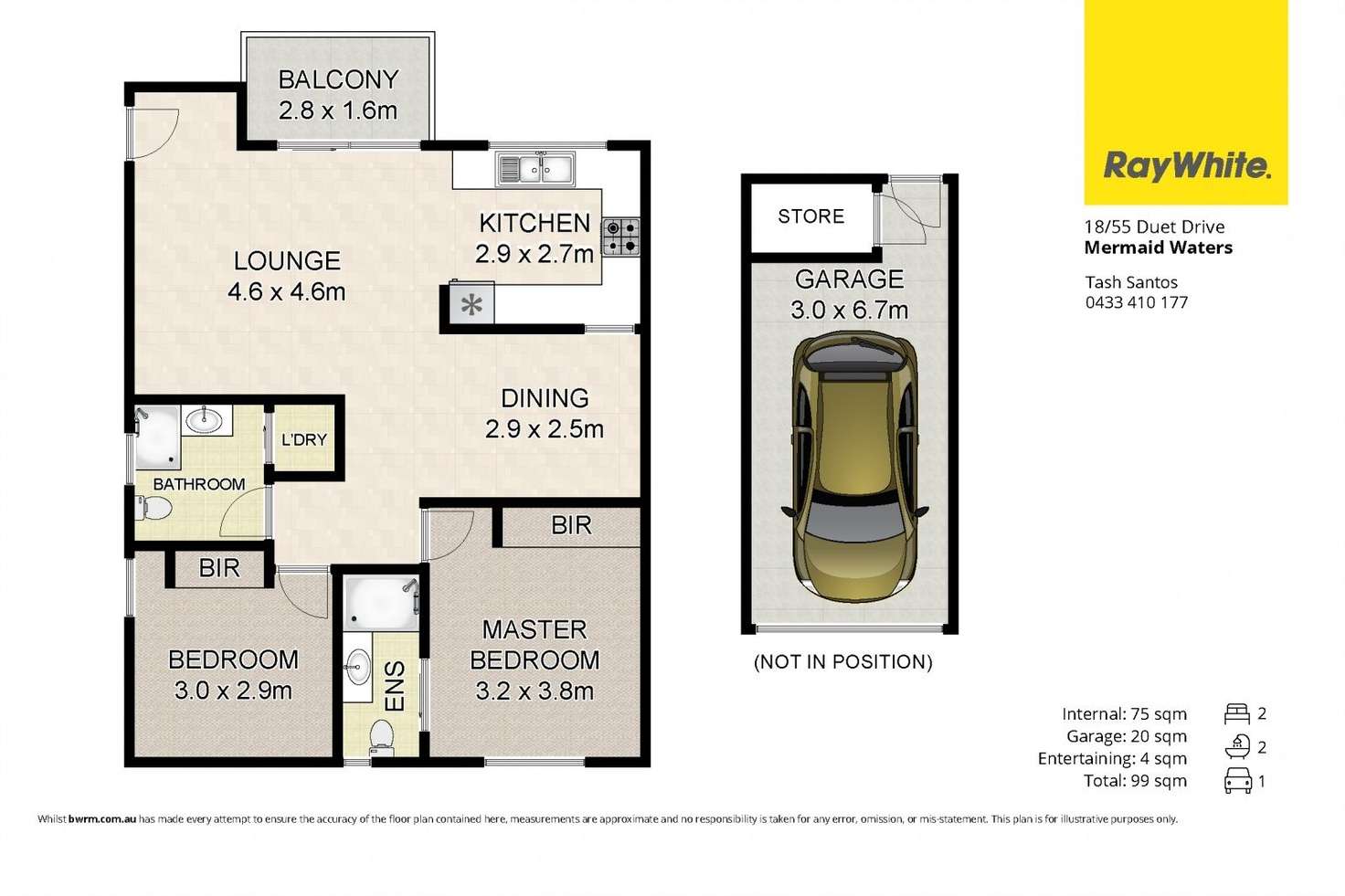 Floorplan of Homely unit listing, 18/55 Duet Drive, Mermaid Waters QLD 4218