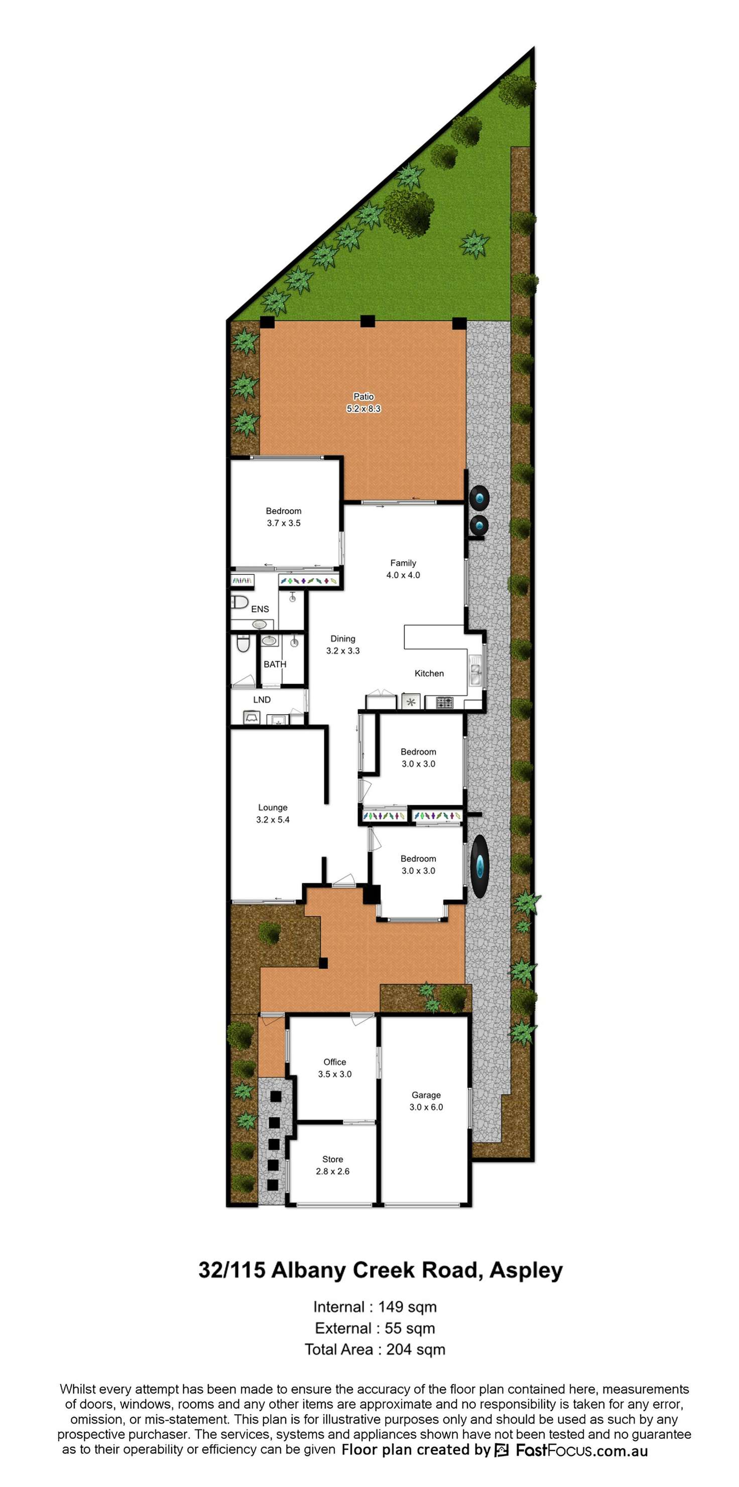 Floorplan of Homely townhouse listing, 32/115 Albany Creek Road, Aspley QLD 4034