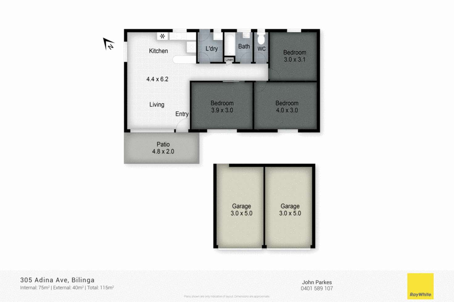 Floorplan of Homely house listing, 305 Adina Avenue, Bilinga QLD 4225