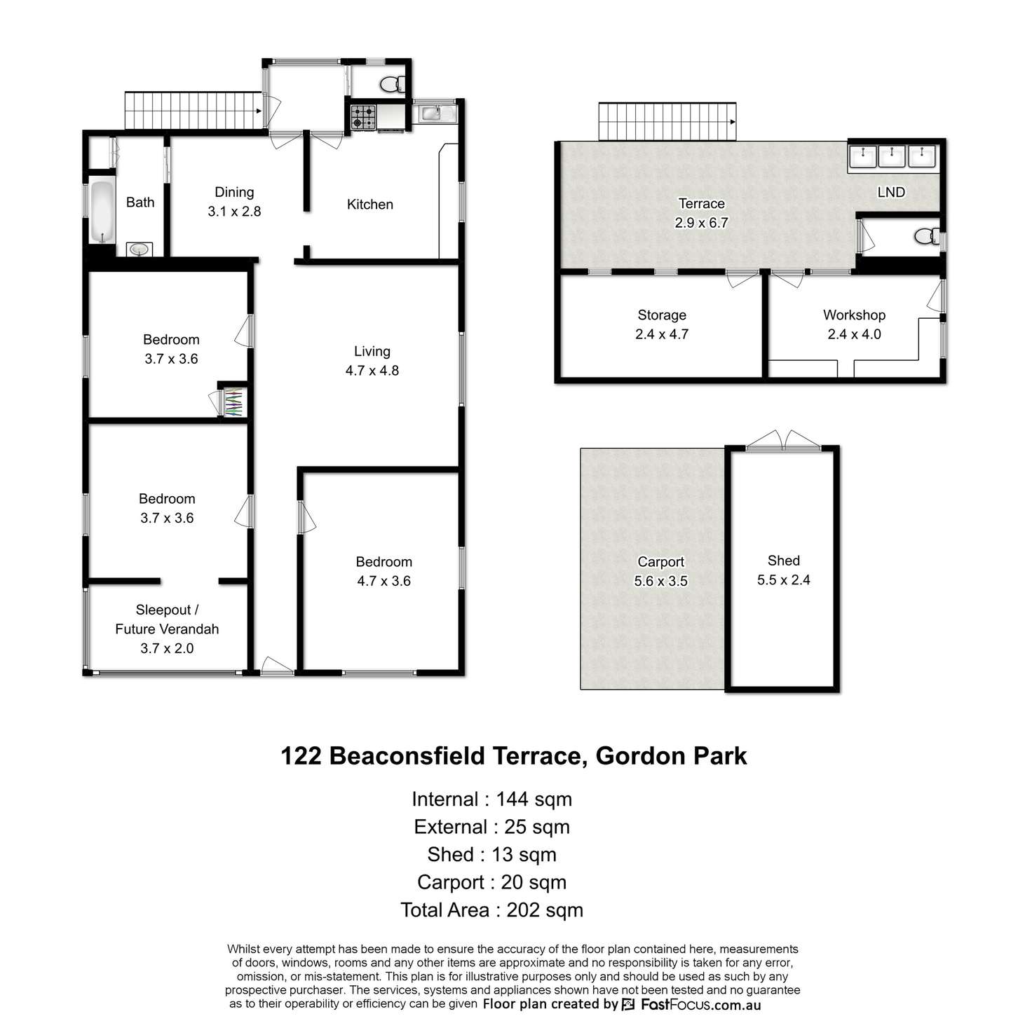 Floorplan of Homely house listing, 122 Beaconsfield Terrace, Gordon Park QLD 4031
