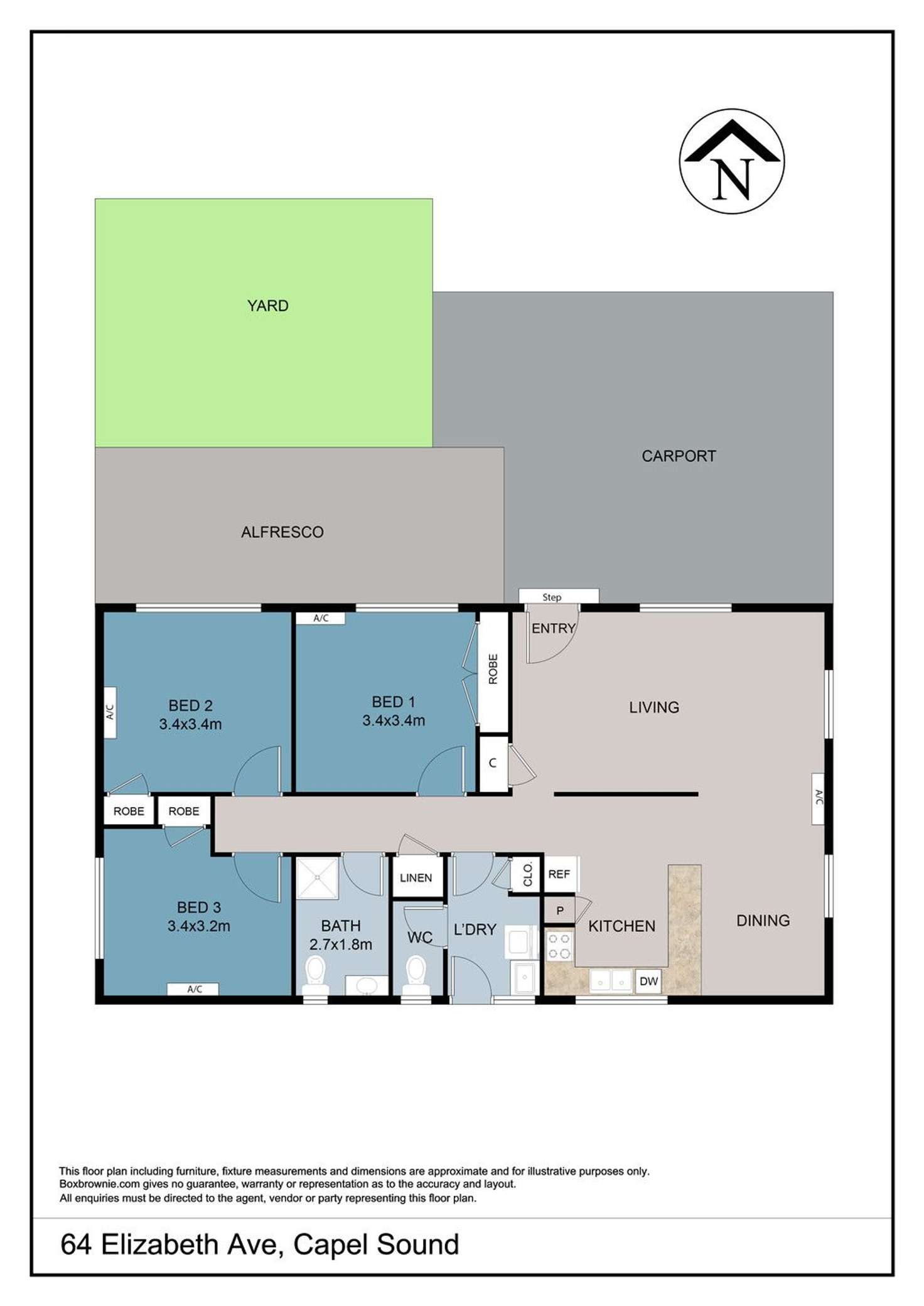 Floorplan of Homely house listing, 64 Elizabeth Avenue, Capel Sound VIC 3940