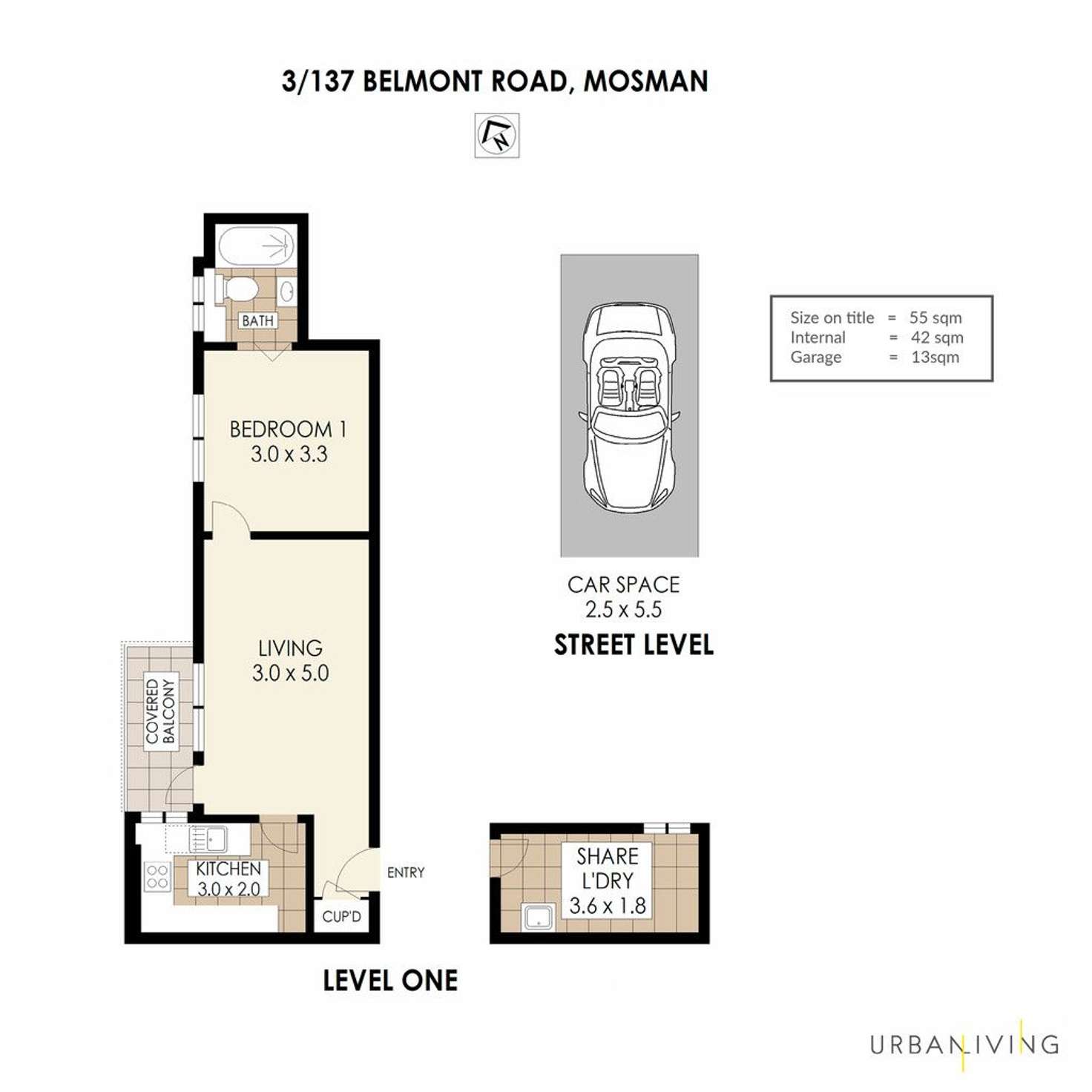 Floorplan of Homely apartment listing, 3/137 Belmont Road, Mosman NSW 2088