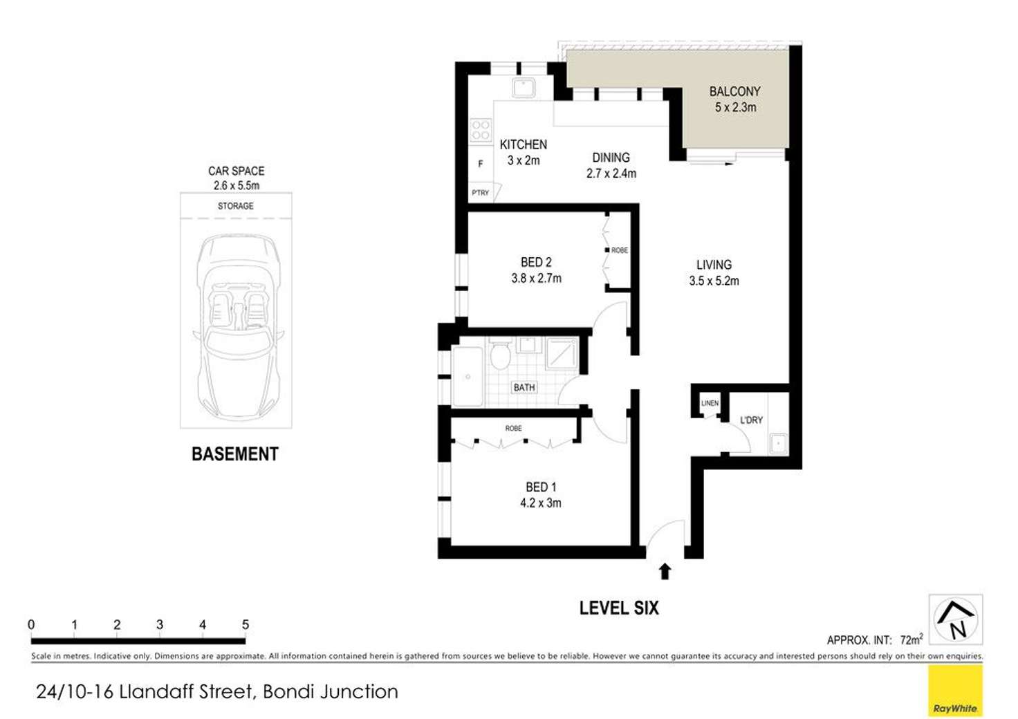 Floorplan of Homely apartment listing, 24/10-16 Llandaff Street, Bondi Junction NSW 2022