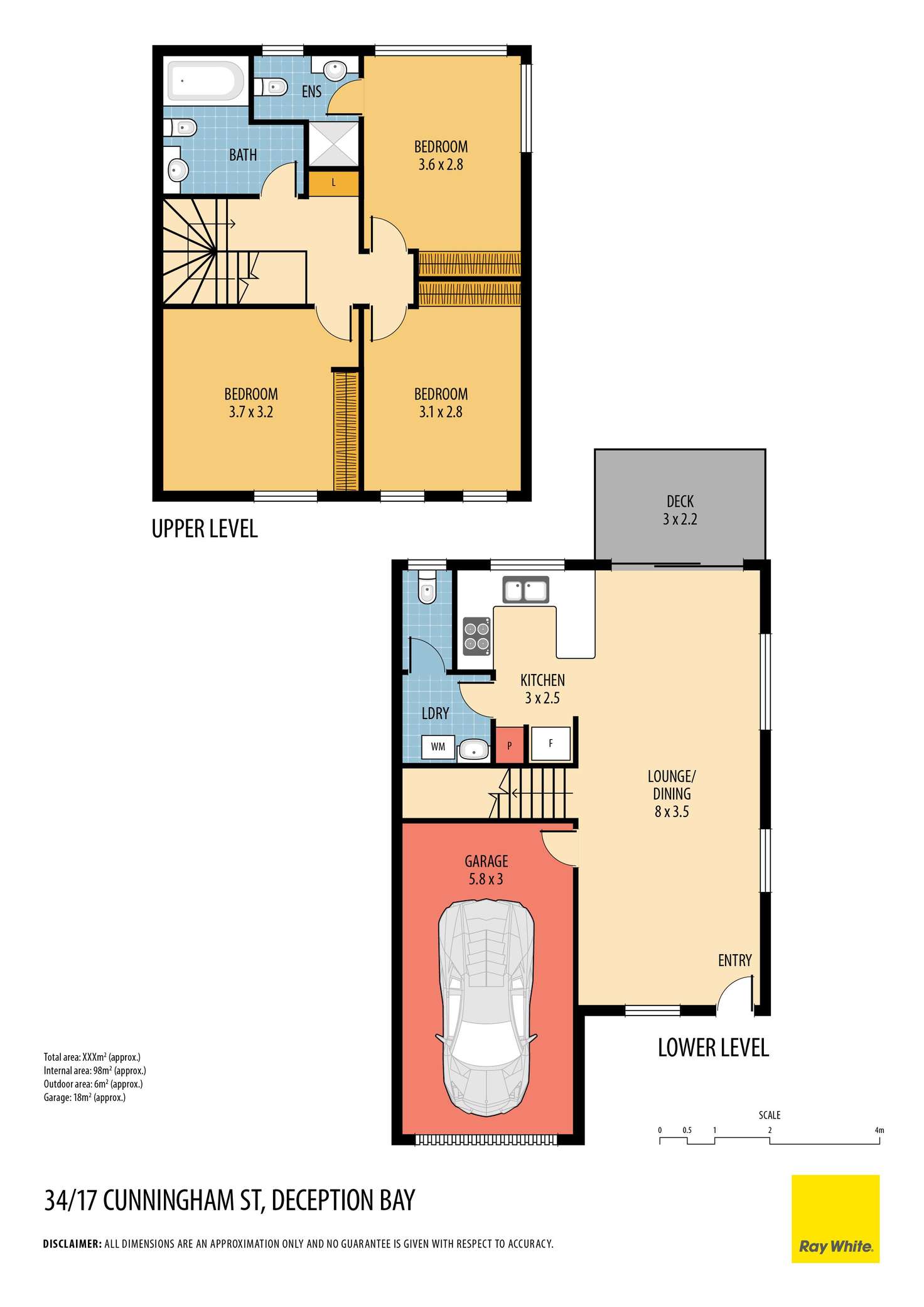 Floorplan of Homely townhouse listing, 34/17 Cunningham Street, Deception Bay QLD 4508