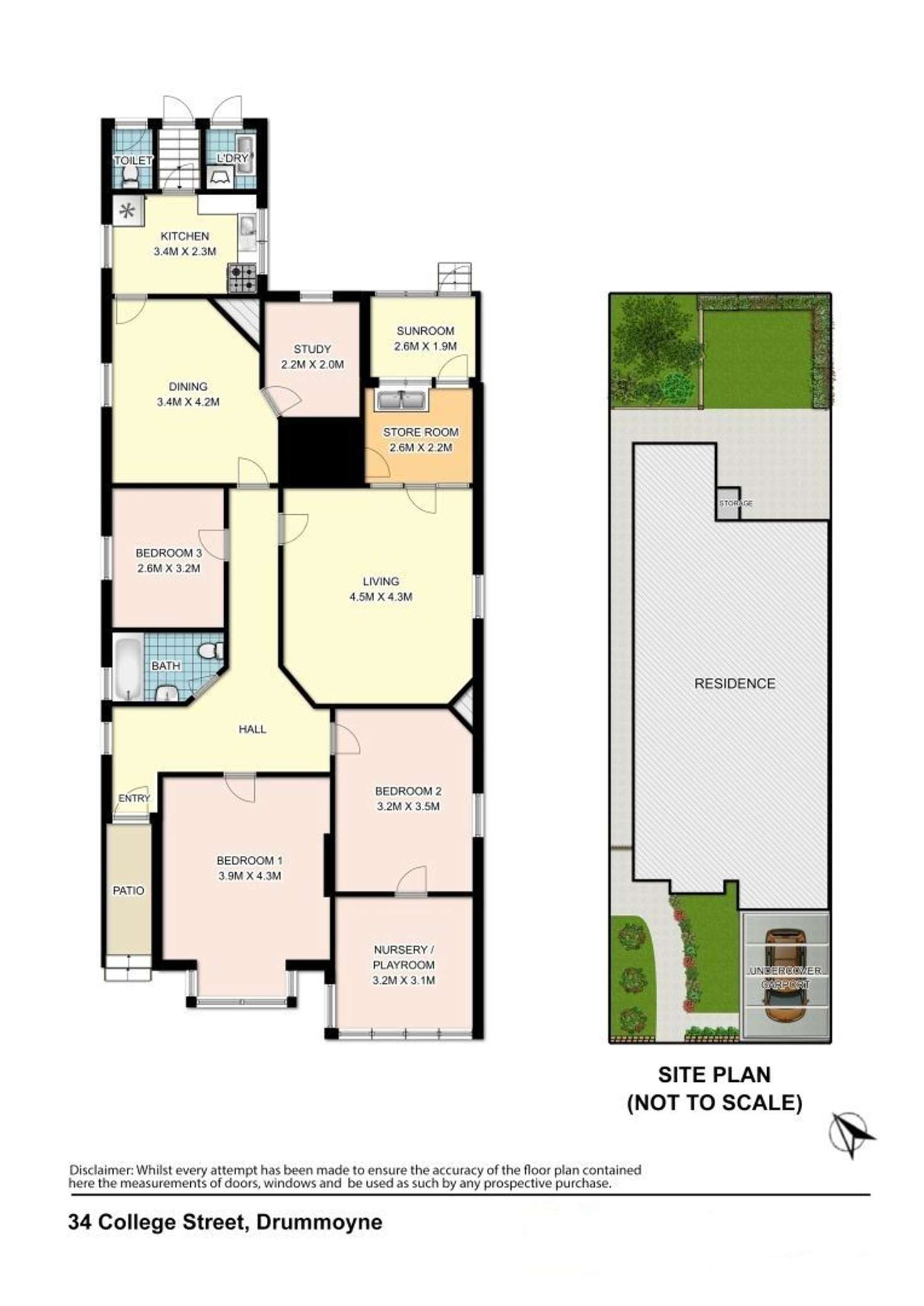 Floorplan of Homely house listing, 34 College Street, Drummoyne NSW 2047