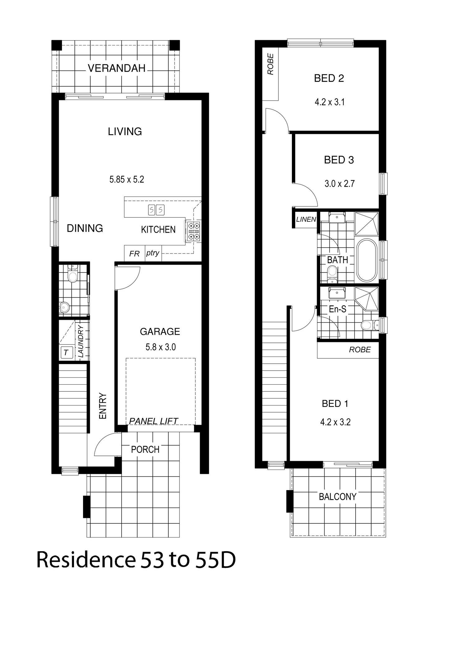 Floorplan of Homely townhouse listing, 55B Gedville Road, Taperoo SA 5017