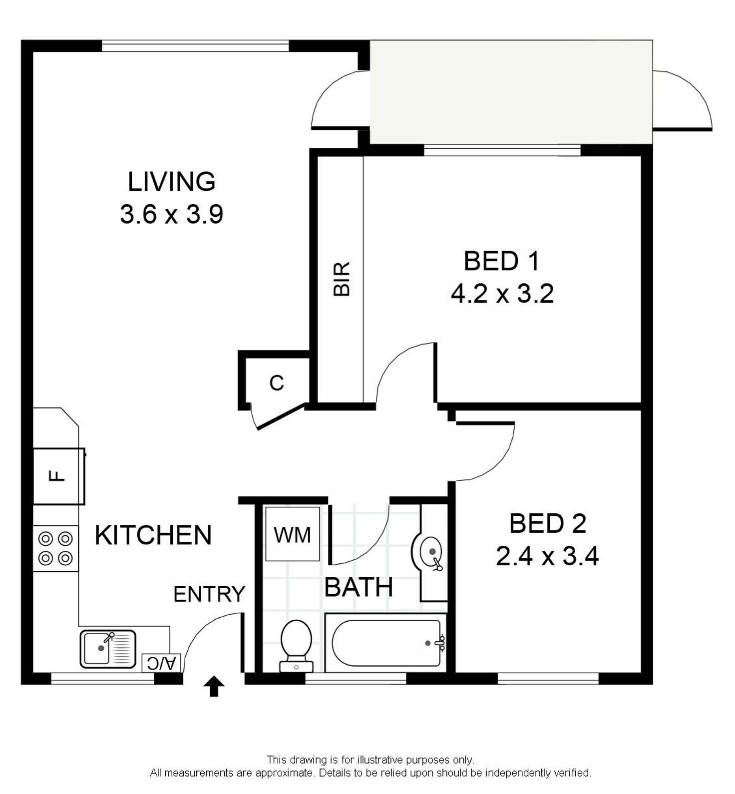 Floorplan of Homely unit listing, 5/41 First Avenue, Forestville SA 5035