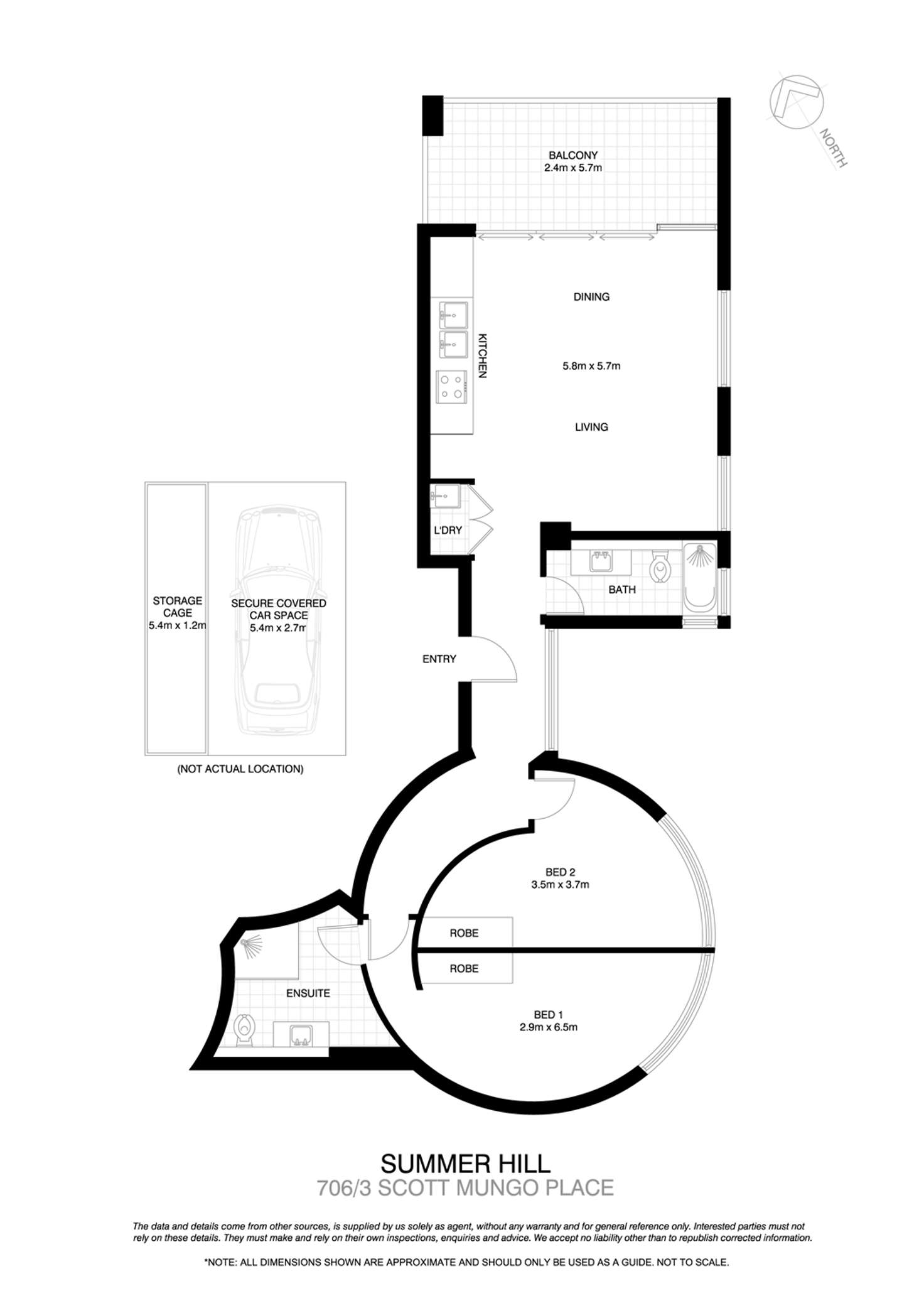 Floorplan of Homely apartment listing, 706/3 Mungo Scott Place, Summer Hill NSW 2130