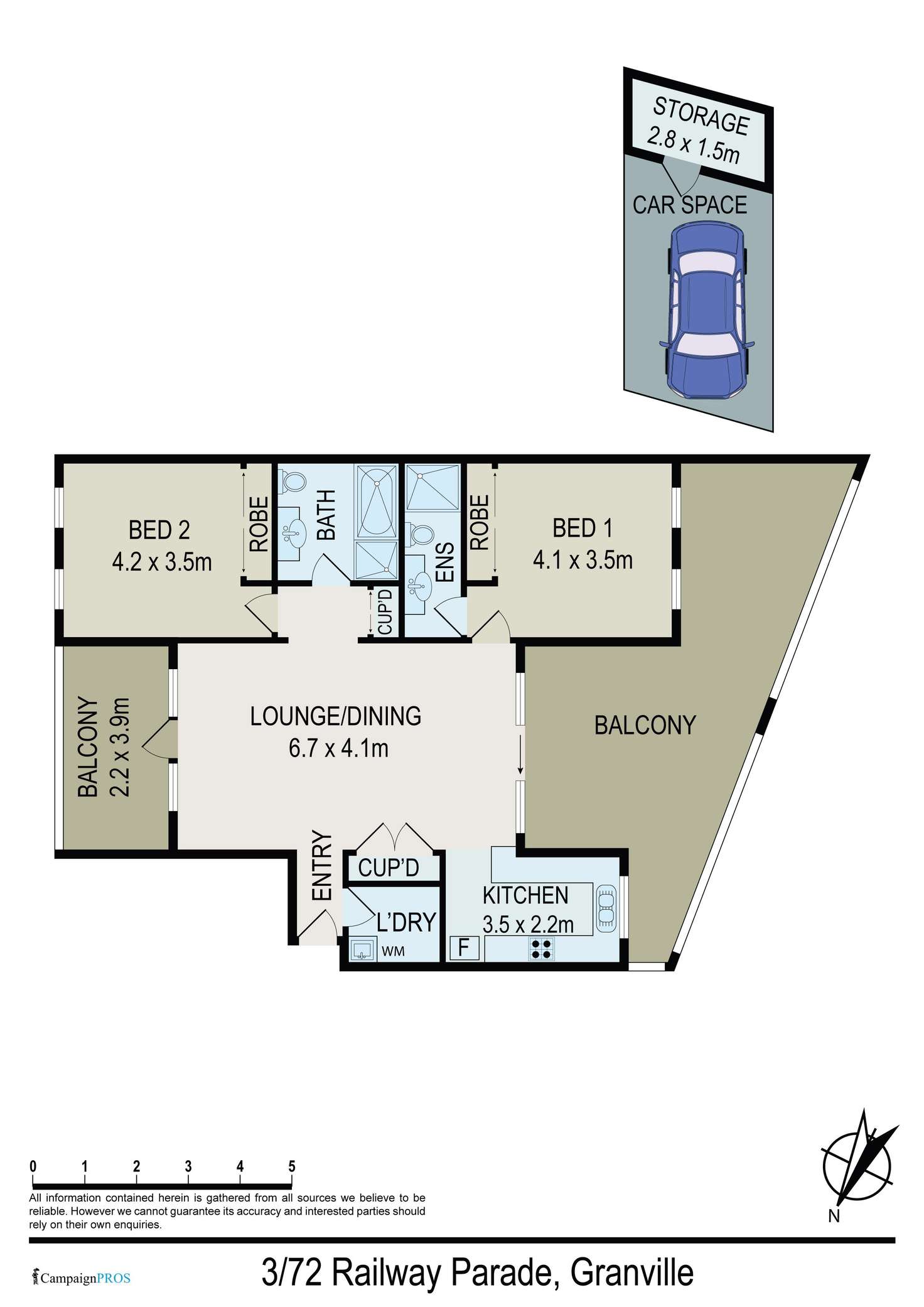 Floorplan of Homely unit listing, 3/70-72 Railway Parade, Granville NSW 2142