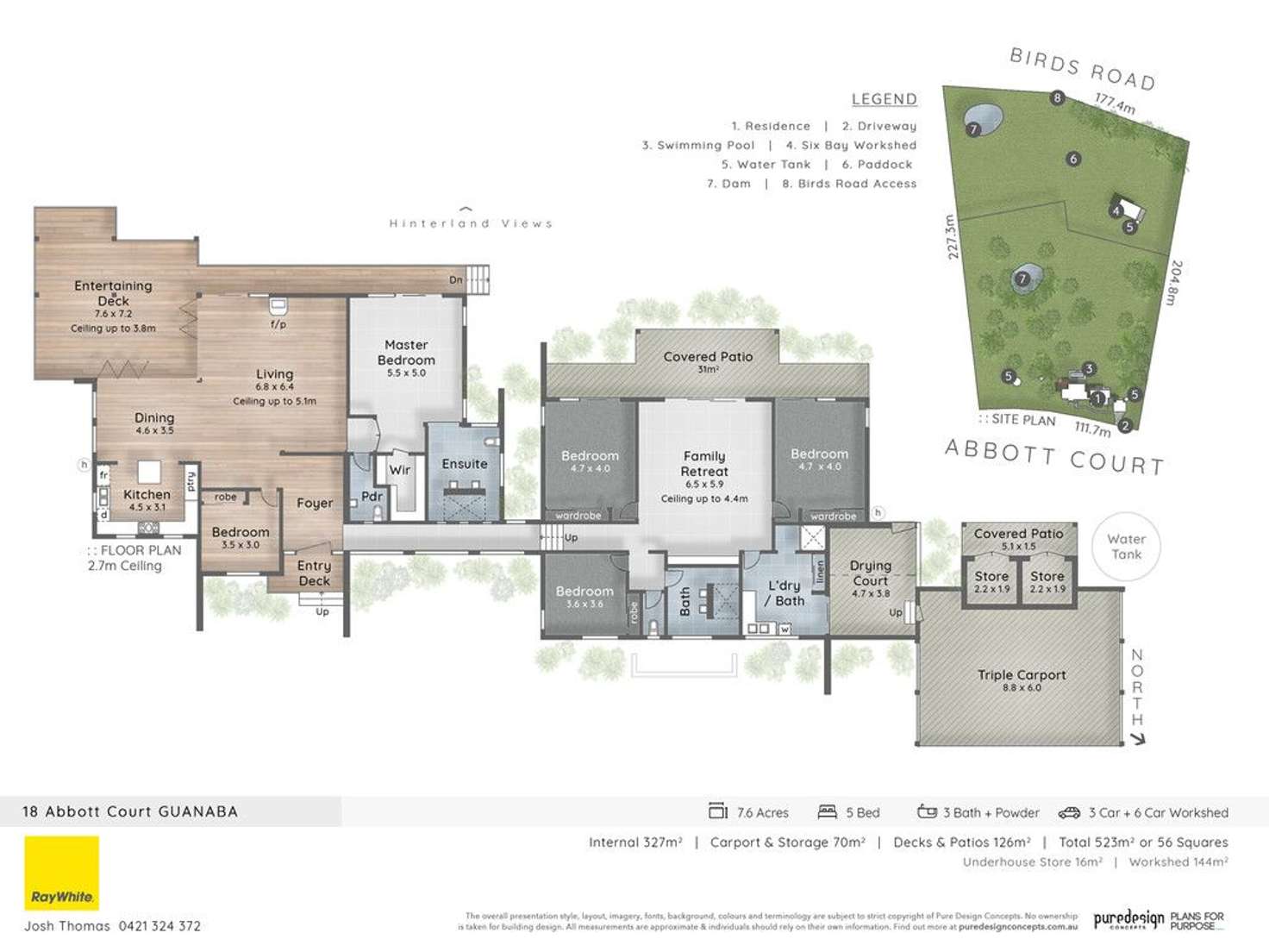 Floorplan of Homely acreageSemiRural listing, 18 Abbott Court, Guanaba QLD 4210