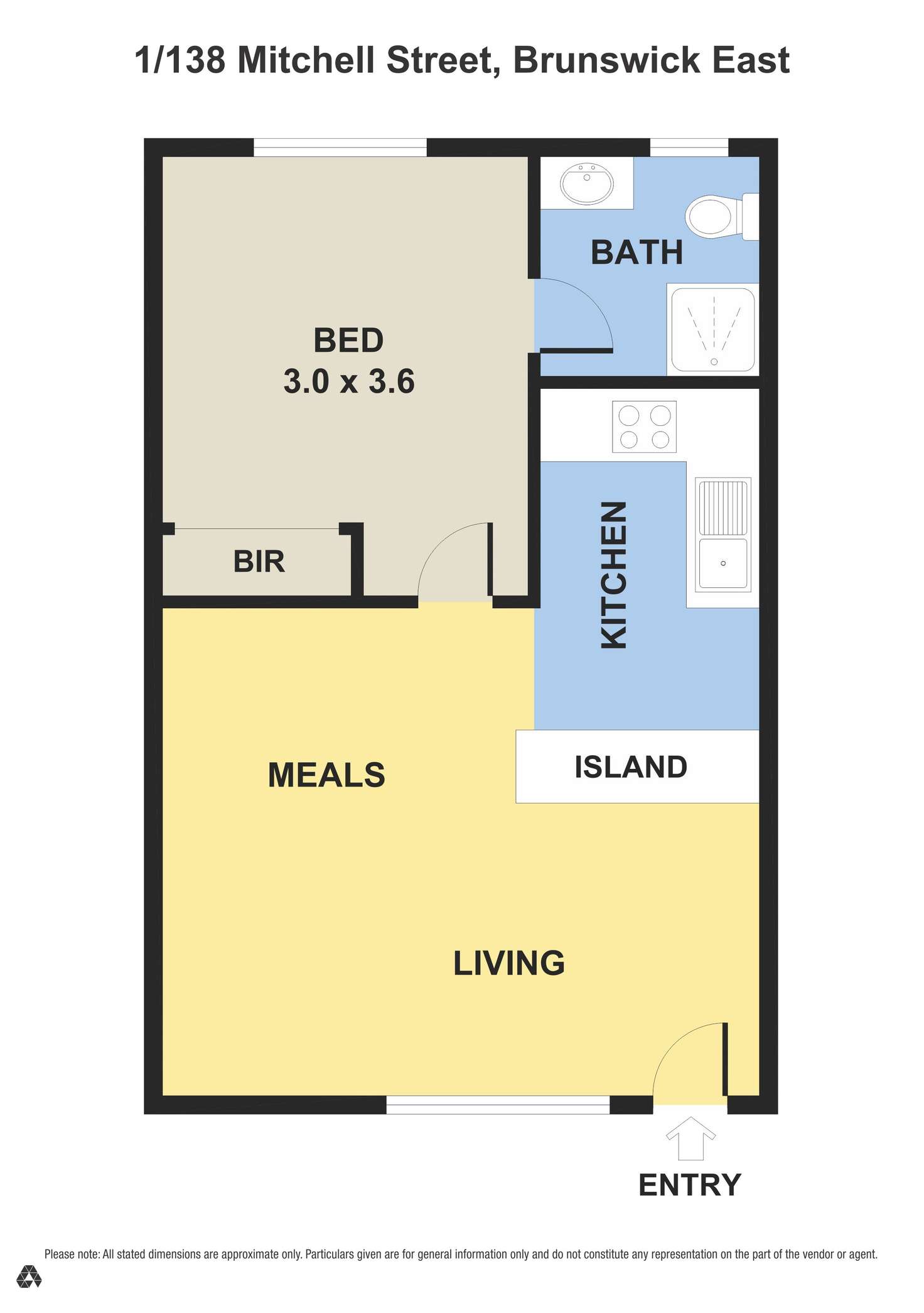 Floorplan of Homely apartment listing, 3/138 Mitchell Street, Brunswick VIC 3056