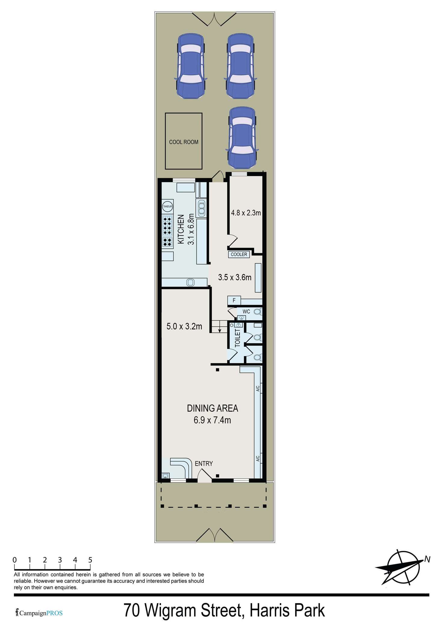 Floorplan of Homely house listing, 70 Wigram Street, Harris Park NSW 2150