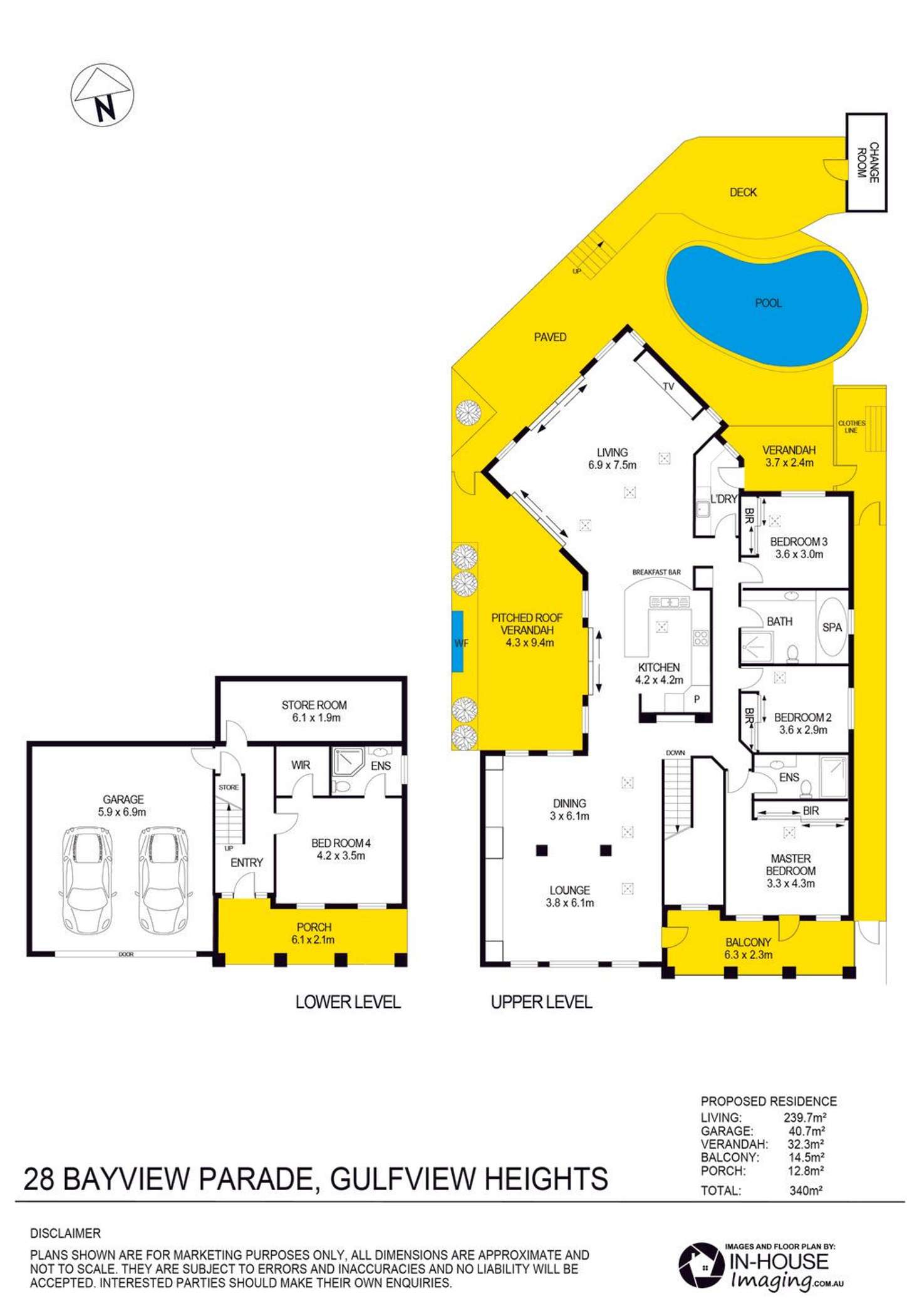 Floorplan of Homely house listing, 28 Bayview Parade, Gulfview Heights SA 5096