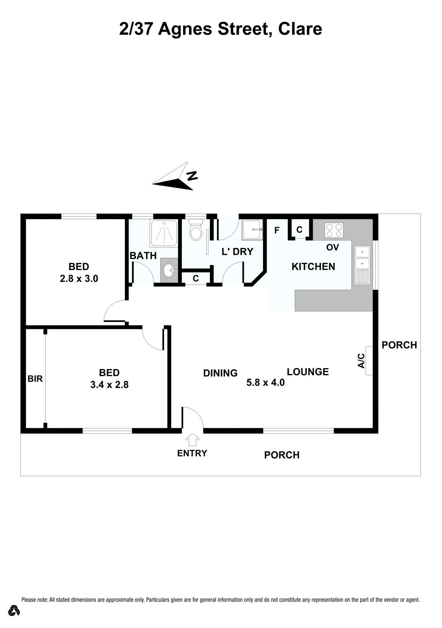 Floorplan of Homely house listing, 2/37 Agnes Street, Clare SA 5453