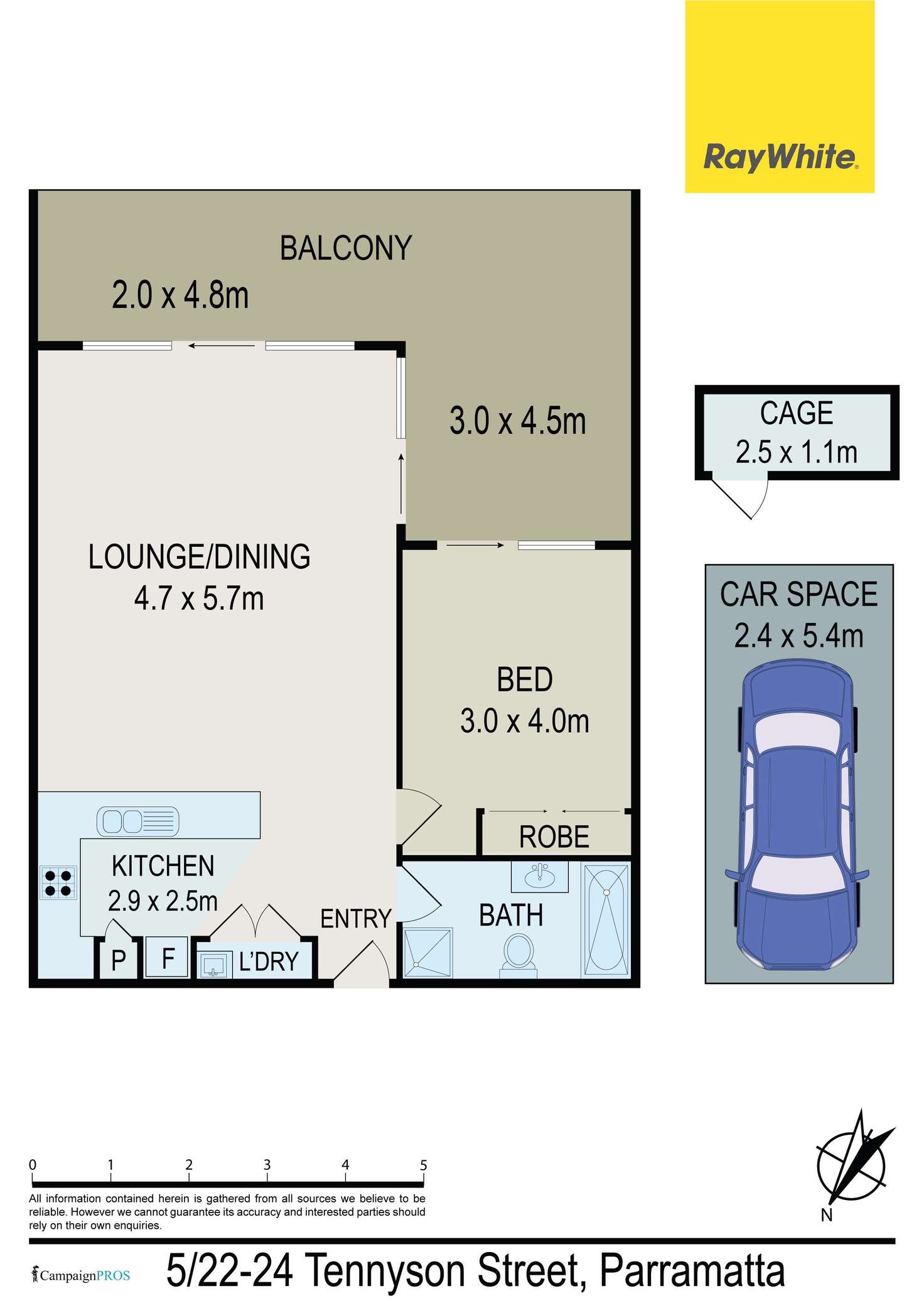 Floorplan of Homely unit listing, 5/22-24 Tennyson Street, Parramatta NSW 2150