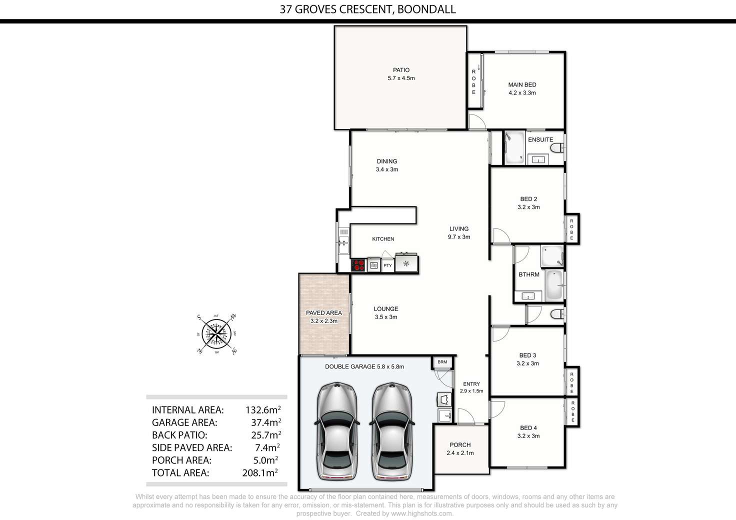 Floorplan of Homely house listing, 37 Groves Crescent, Boondall QLD 4034