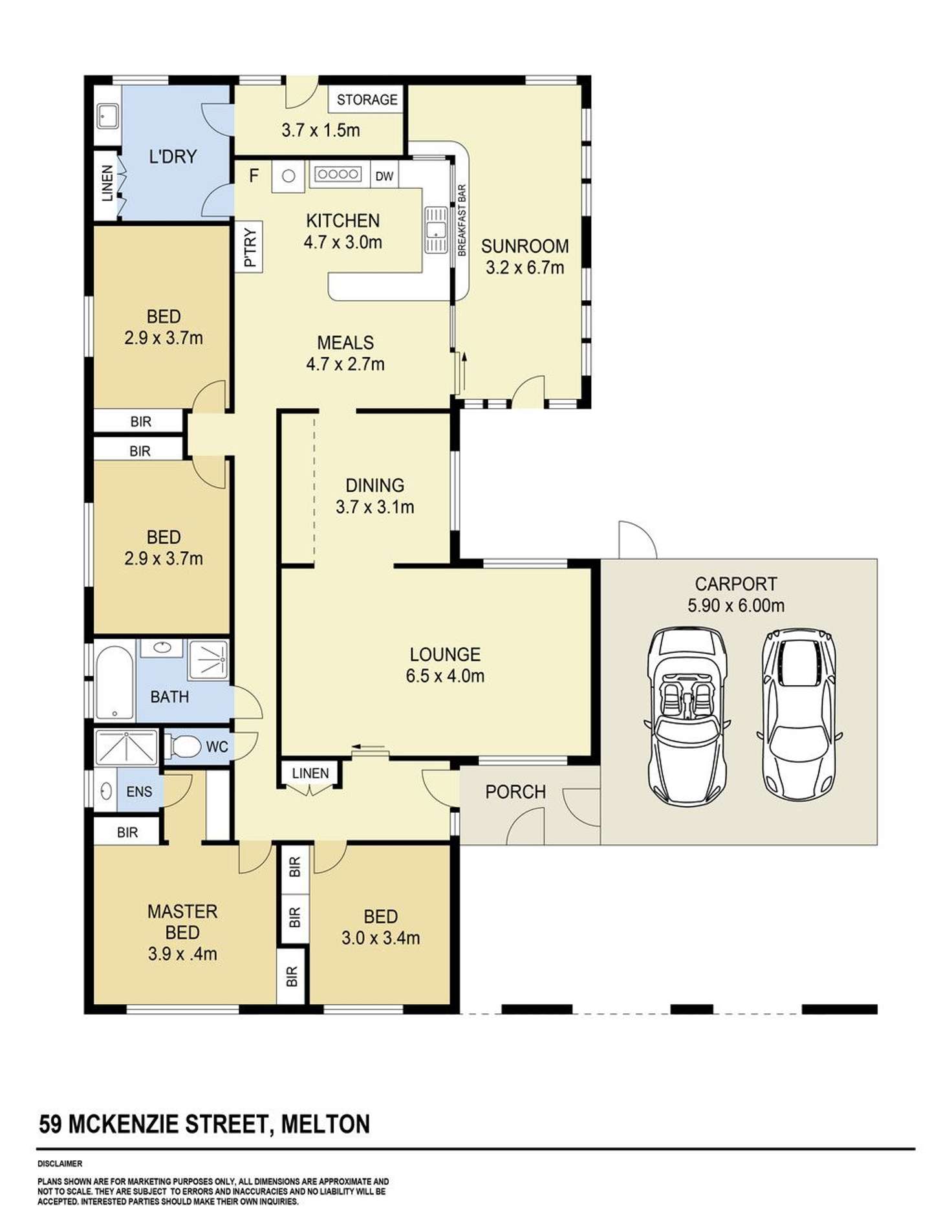 Floorplan of Homely house listing, 59 McKenzie Street, Melton VIC 3337