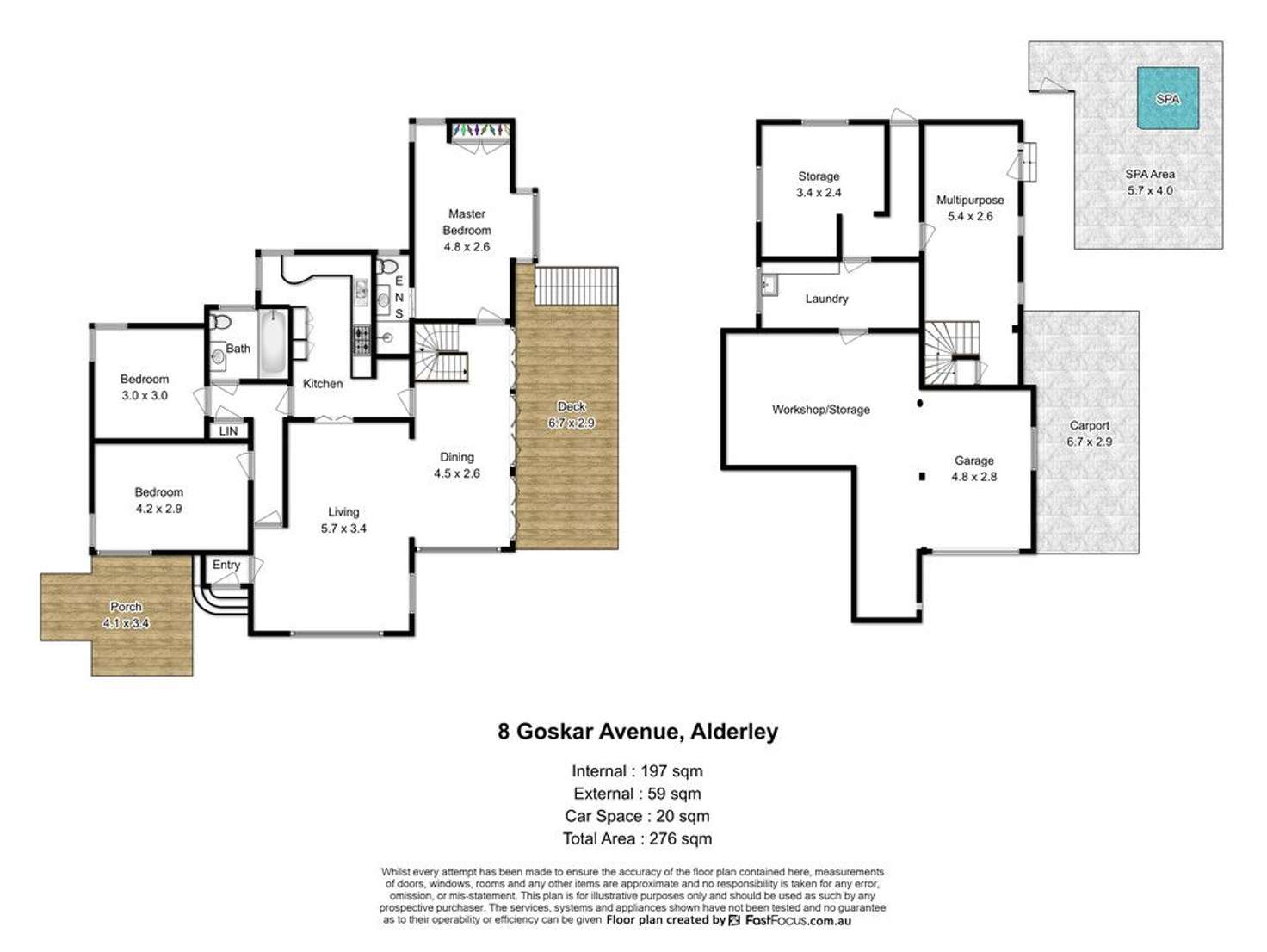 Floorplan of Homely house listing, 8 Goskar Avenue, Alderley QLD 4051