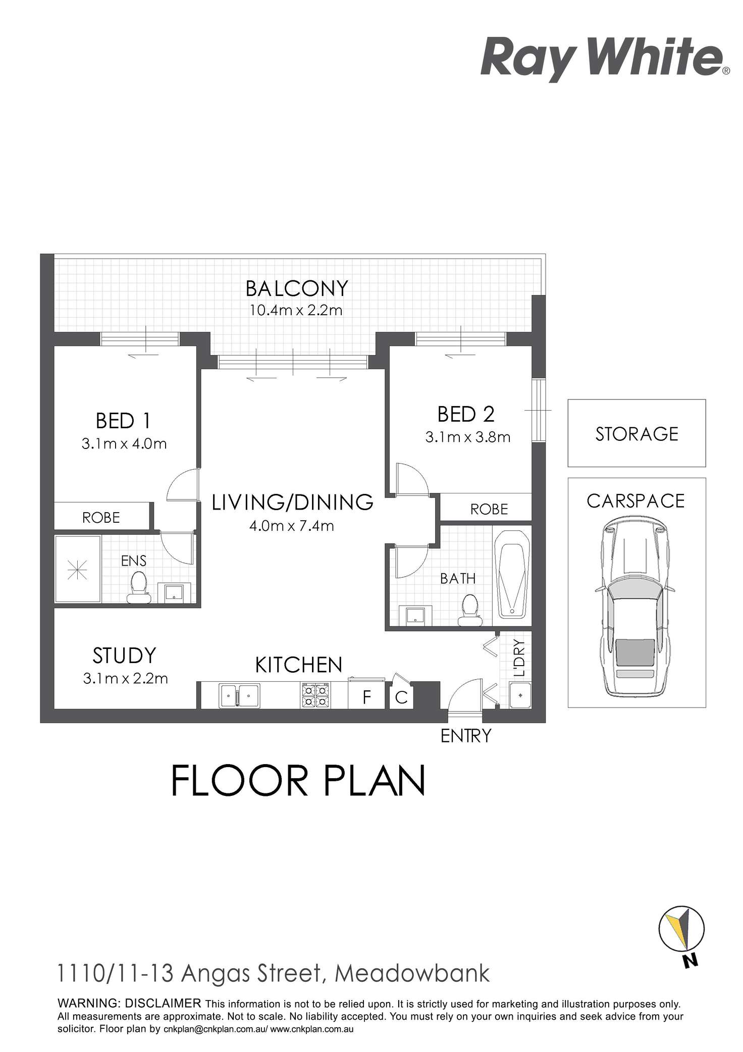 Floorplan of Homely apartment listing, 1110/13 Angas Street, Meadowbank NSW 2114