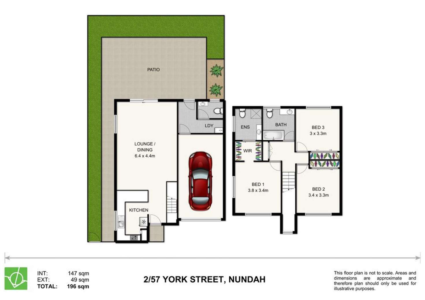 Floorplan of Homely townhouse listing, 2/57 YORK Street, Nundah QLD 4012