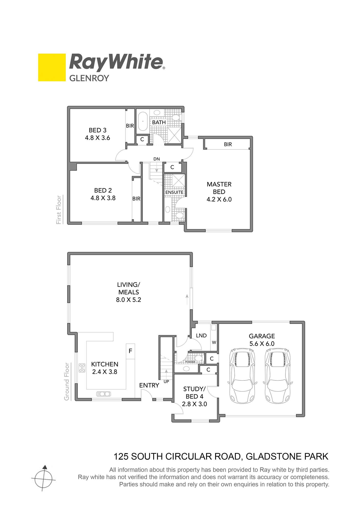 Floorplan of Homely townhouse listing, 125 South Circular Road, Gladstone Park VIC 3043