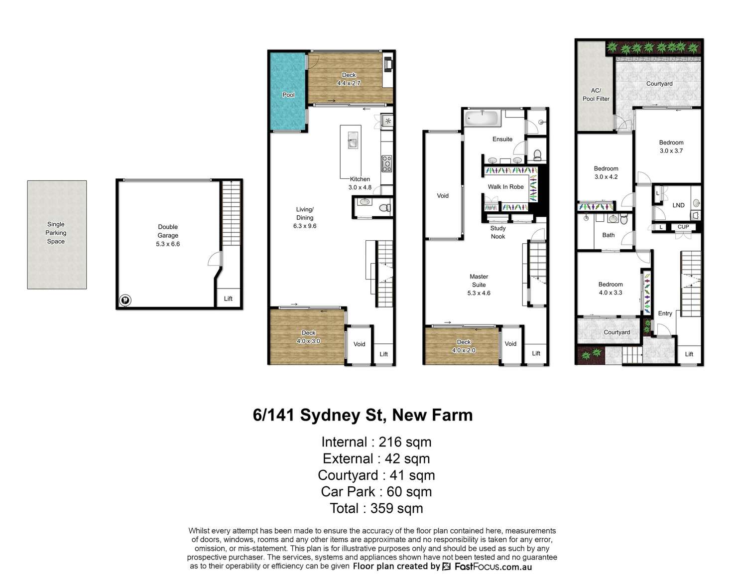 Floorplan of Homely apartment listing, 6/141 Sydney Street, New Farm QLD 4005