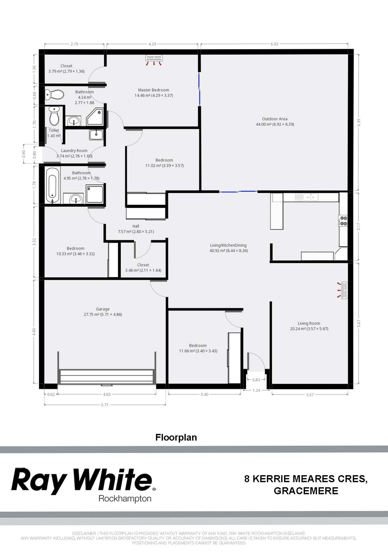 Floorplan of Homely house listing, 8 Kerrie Meares Crescent, Gracemere QLD 4702