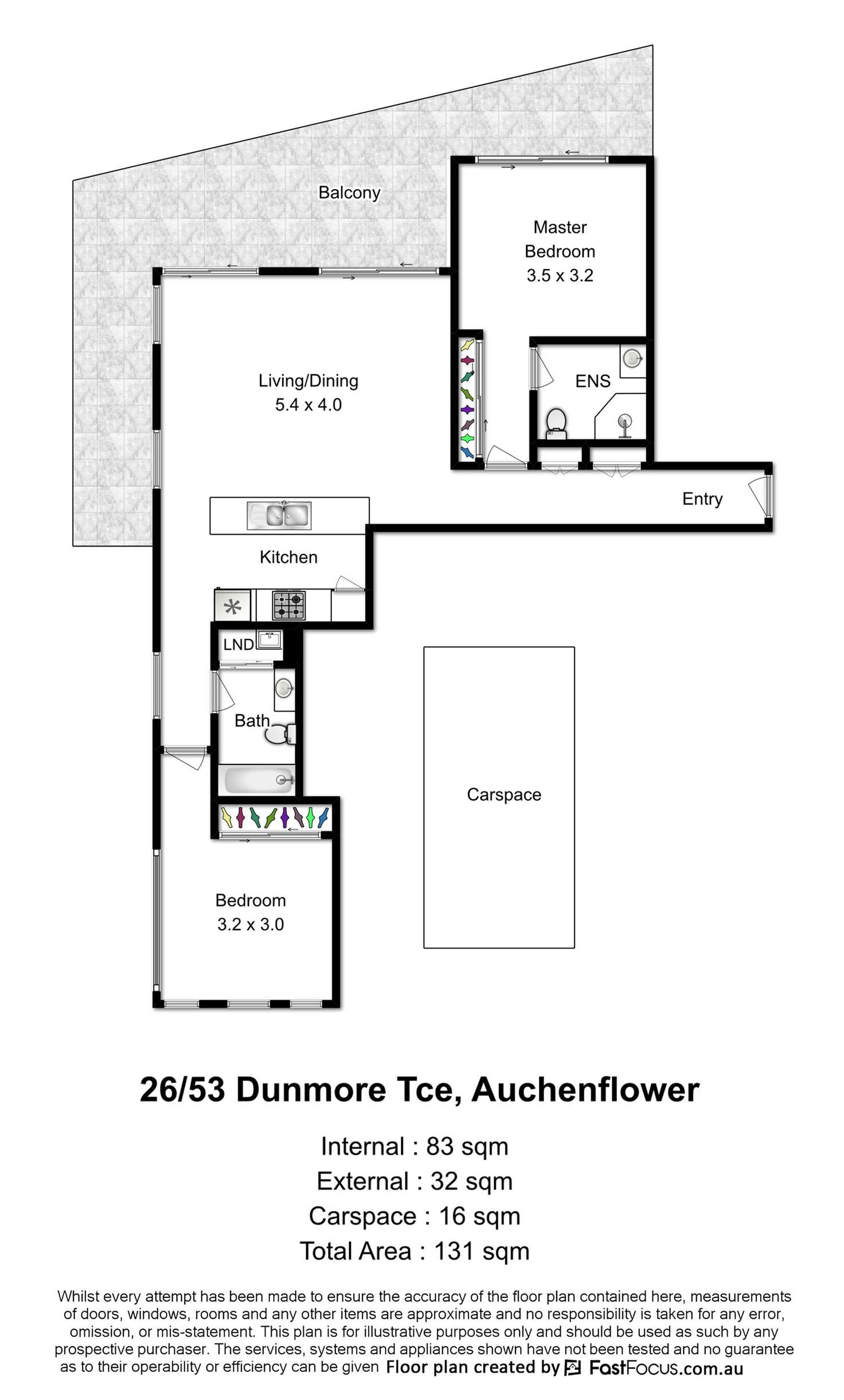 Floorplan of Homely apartment listing, 26/53 Dunmore Terrace, Auchenflower QLD 4066