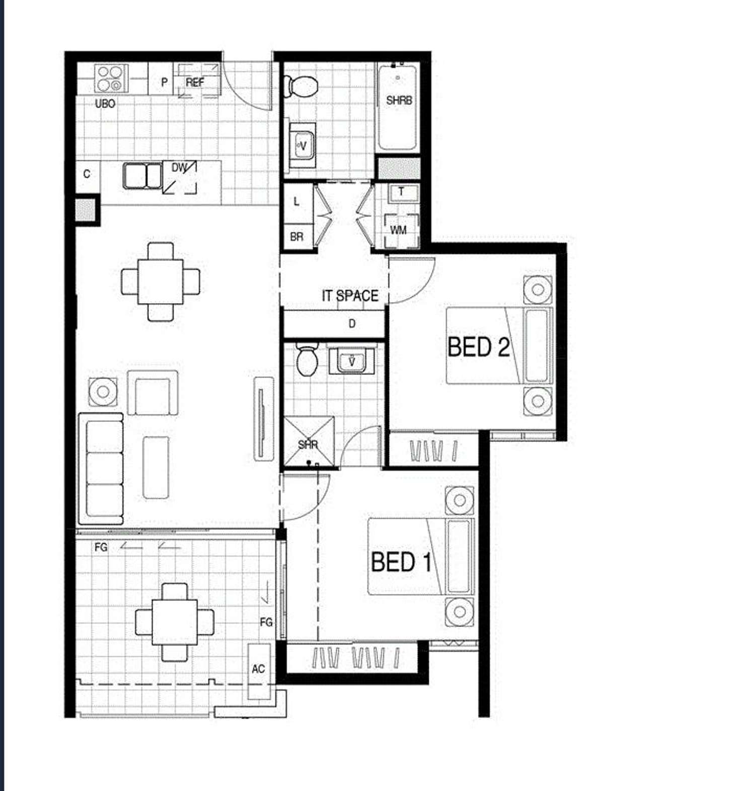 Floorplan of Homely apartment listing, 55/20-26 Donkin Street, West End QLD 4101