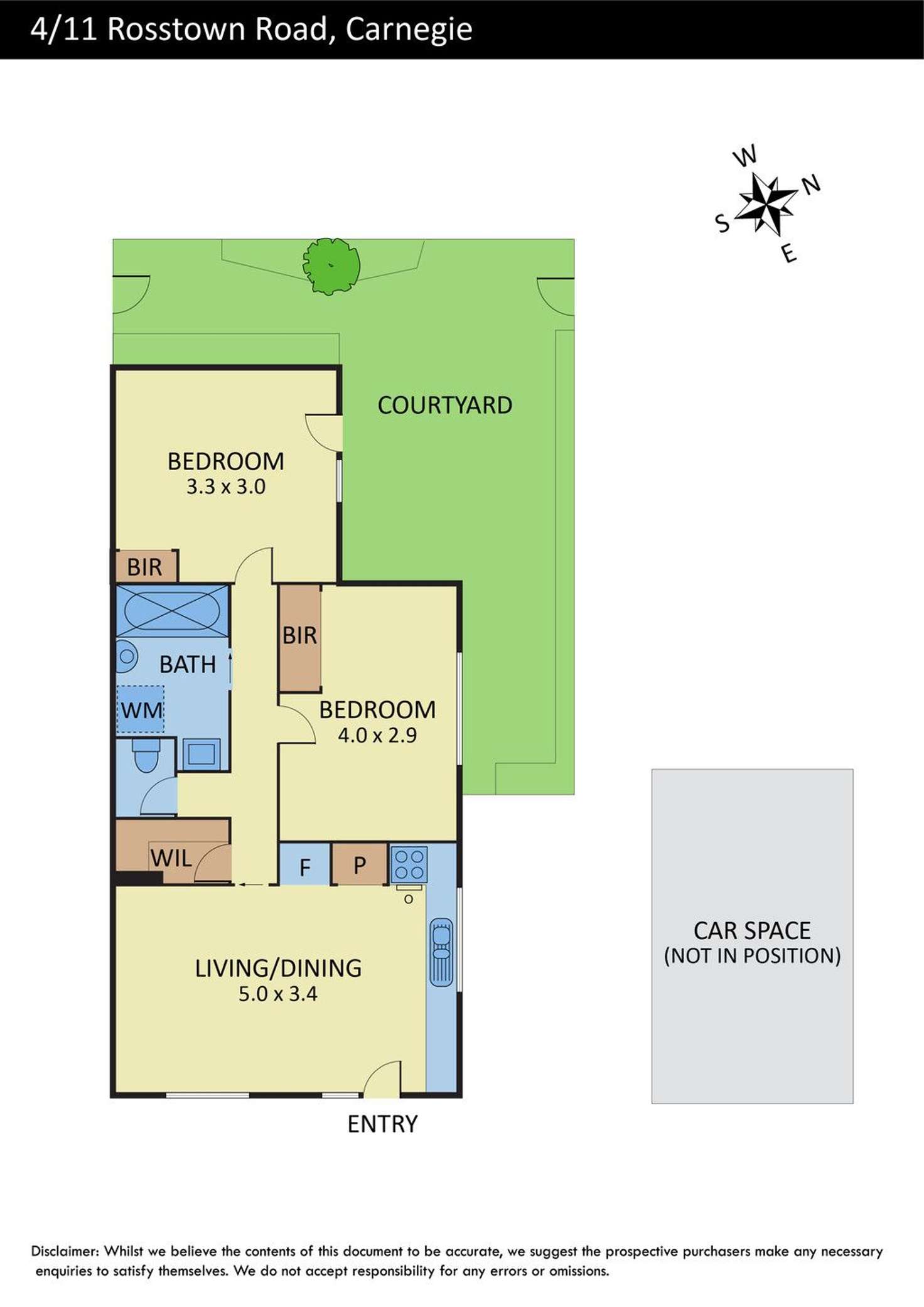 Floorplan of Homely apartment listing, 4/11 Rosstown Road, Carnegie VIC 3163