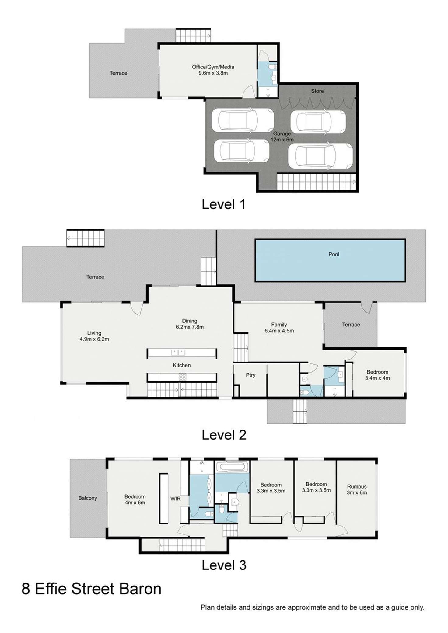 Floorplan of Homely house listing, 8 Effie Street, Bardon QLD 4065