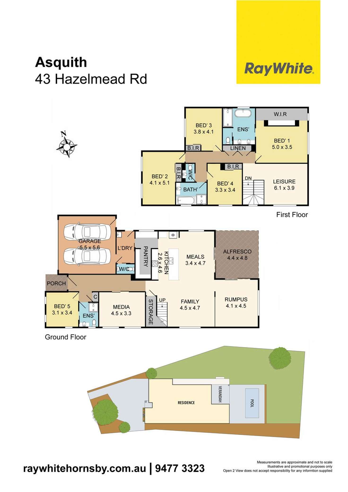 Floorplan of Homely house listing, 43 Hazelmead Road, Asquith NSW 2077