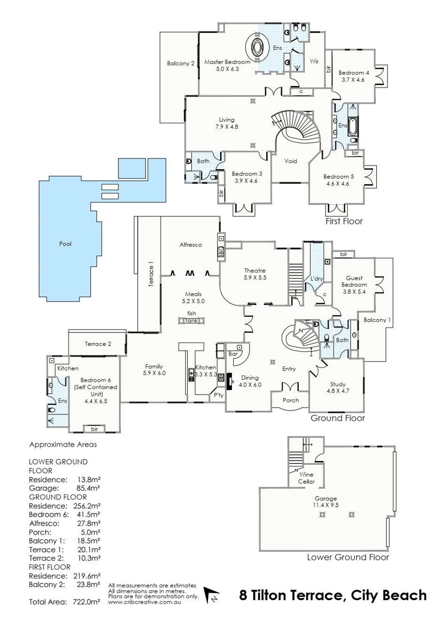 Floorplan of Homely house listing, 8 Tilton Terrace, City Beach WA 6015