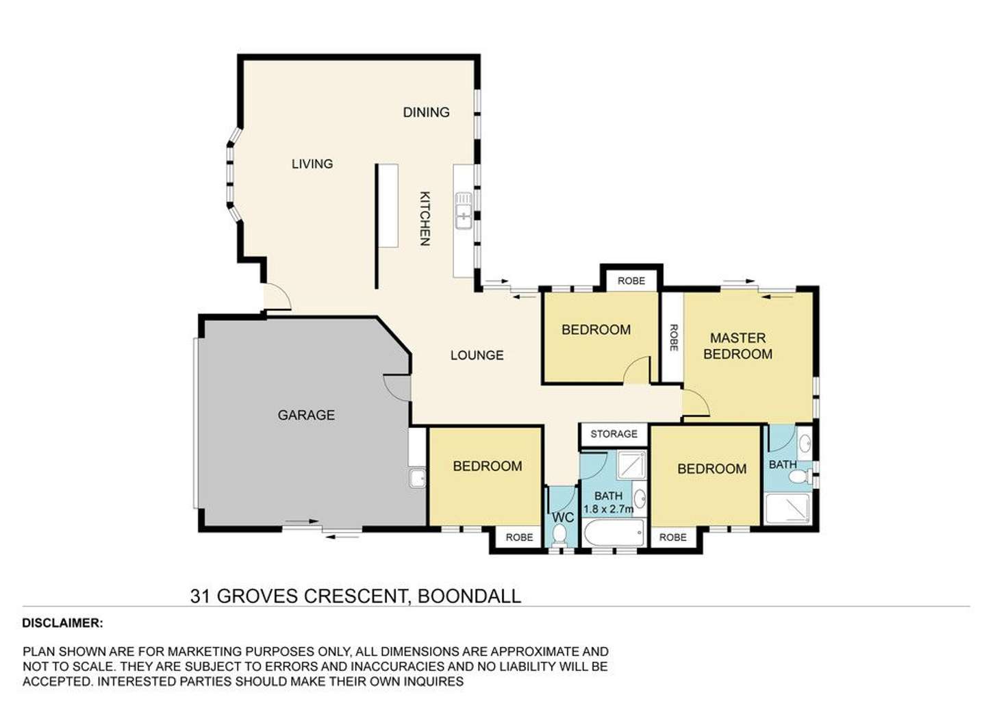 Floorplan of Homely house listing, 31 Groves Crescent, Boondall QLD 4034