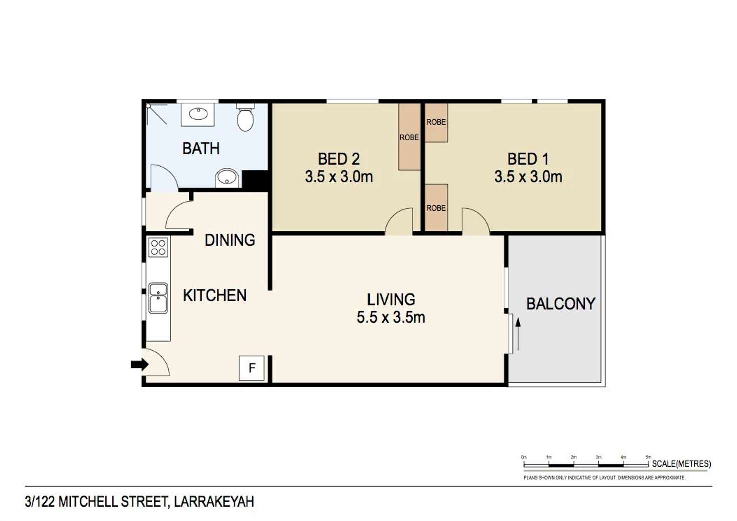Floorplan of Homely unit listing, 3/122 Mitchell Street, Larrakeyah NT 820