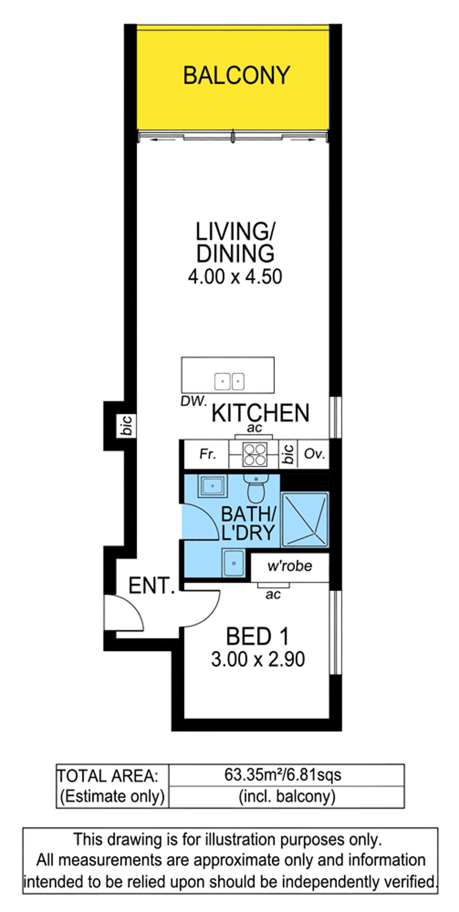 Floorplan of Homely apartment listing, 504/20 Hindmarsh Square, Adelaide SA 5000