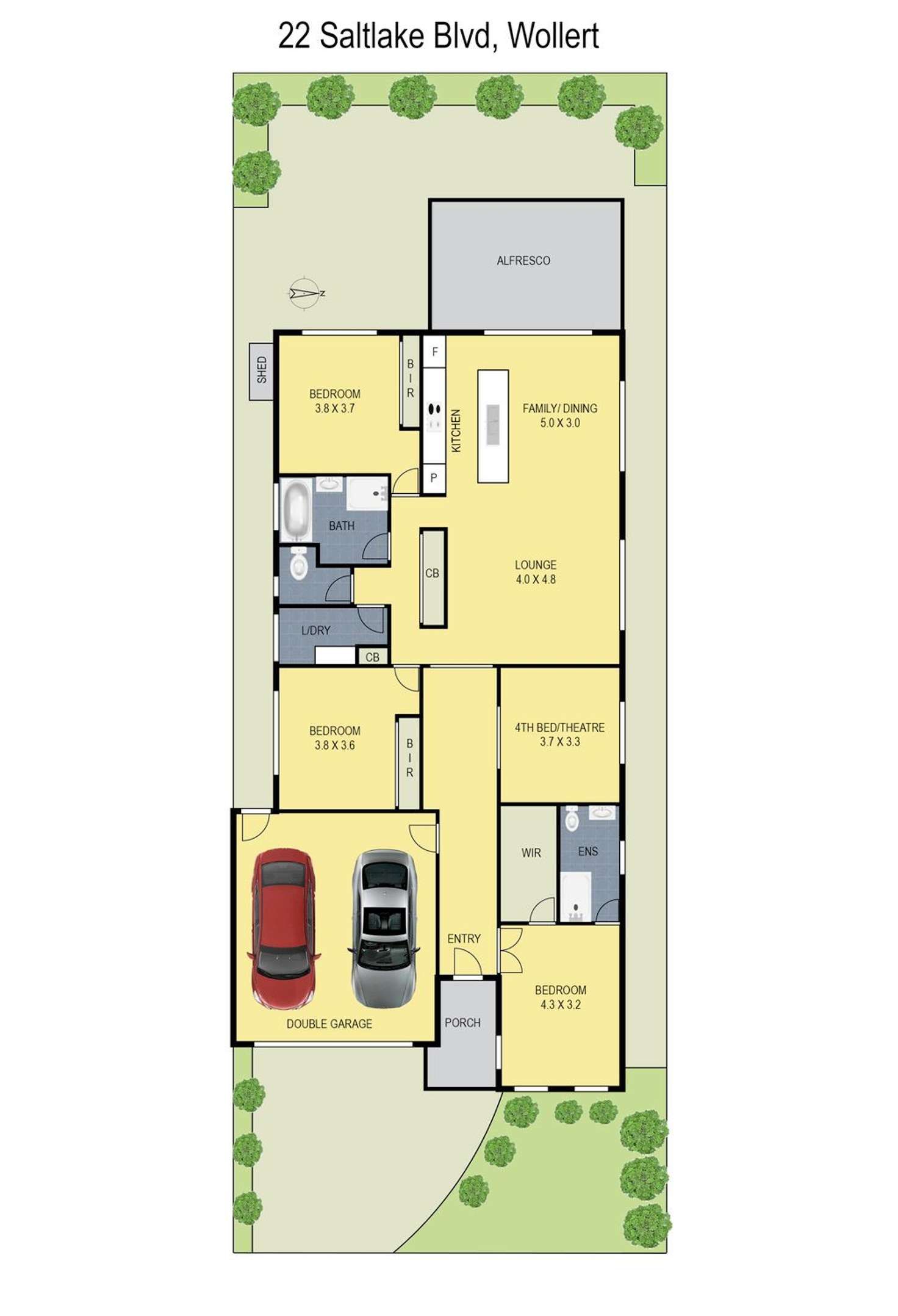 Floorplan of Homely house listing, 22 Saltlake Boulevard, Wollert VIC 3750