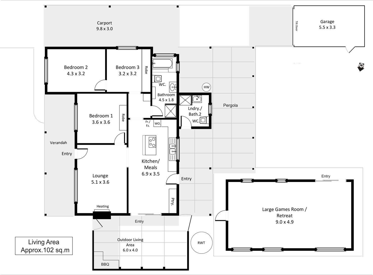 Floorplan of Homely house listing, 20 Fowles Street, Barmera SA 5345