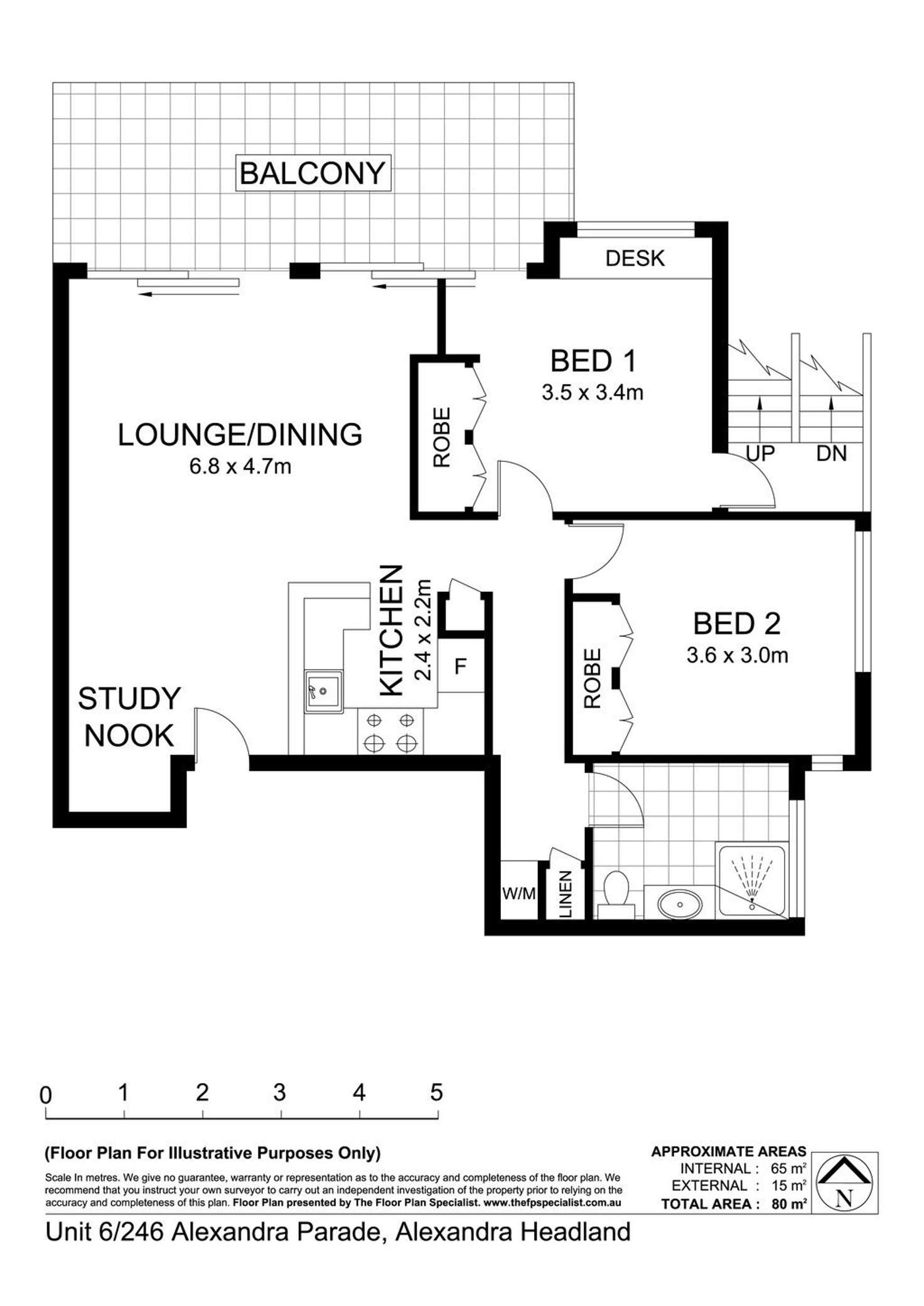 Floorplan of Homely unit listing, 6/246 Alexandra Parade, Alexandra Headland QLD 4572